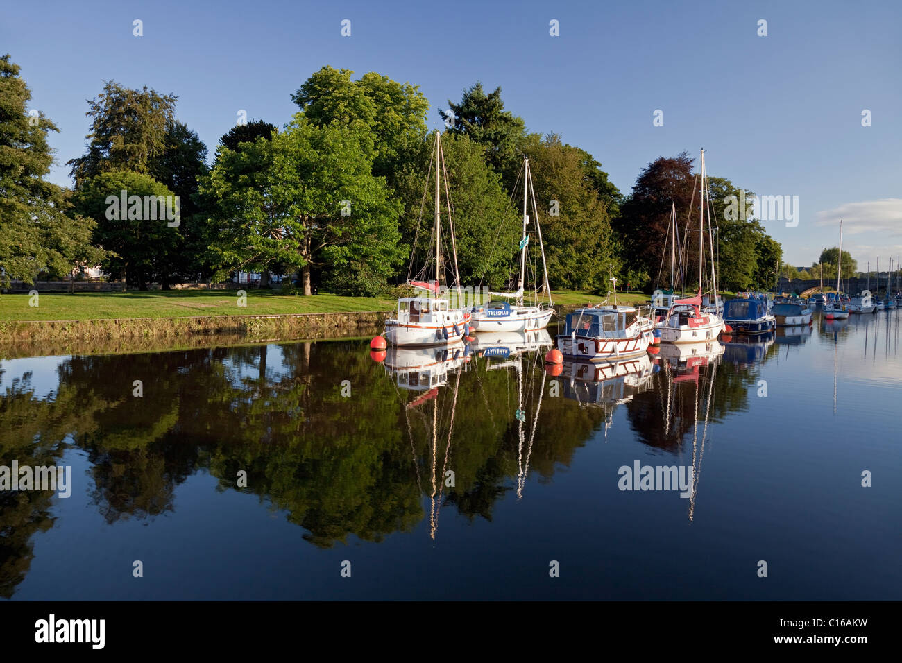 River Dart and Vire Island from Steamer Quay, Totnes, Devon, England