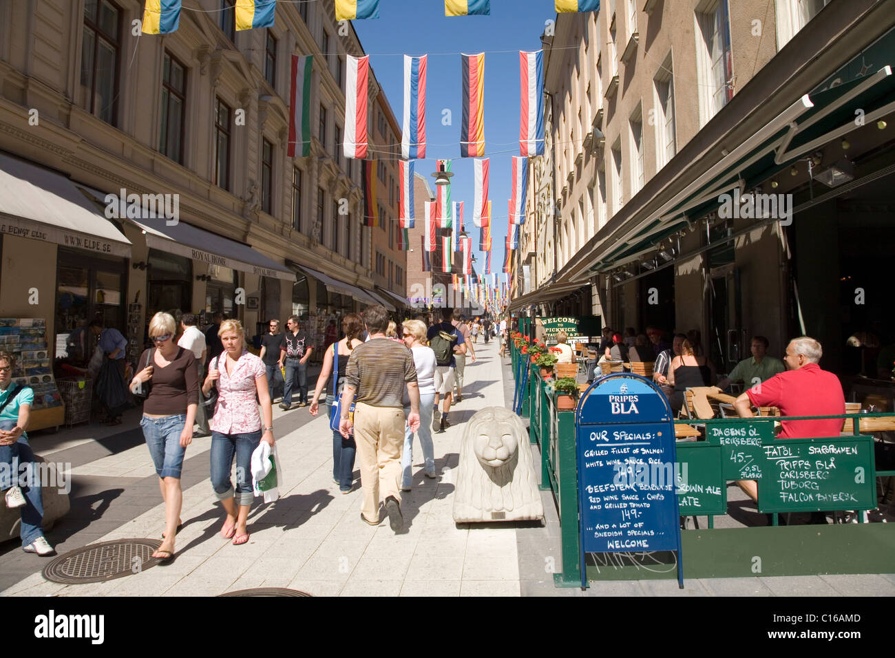 Pedestrian mall, Drottninggatan, Stockholm, Sweden, Scandinavia, Europe Stock Photo