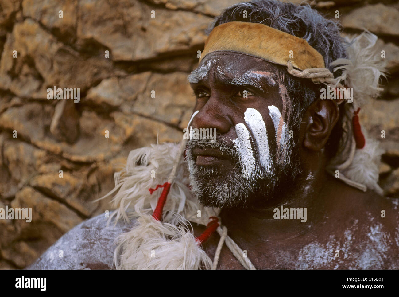 Aborigine, indegenous people of Australia, Northern Territory, Australia Stock Photo