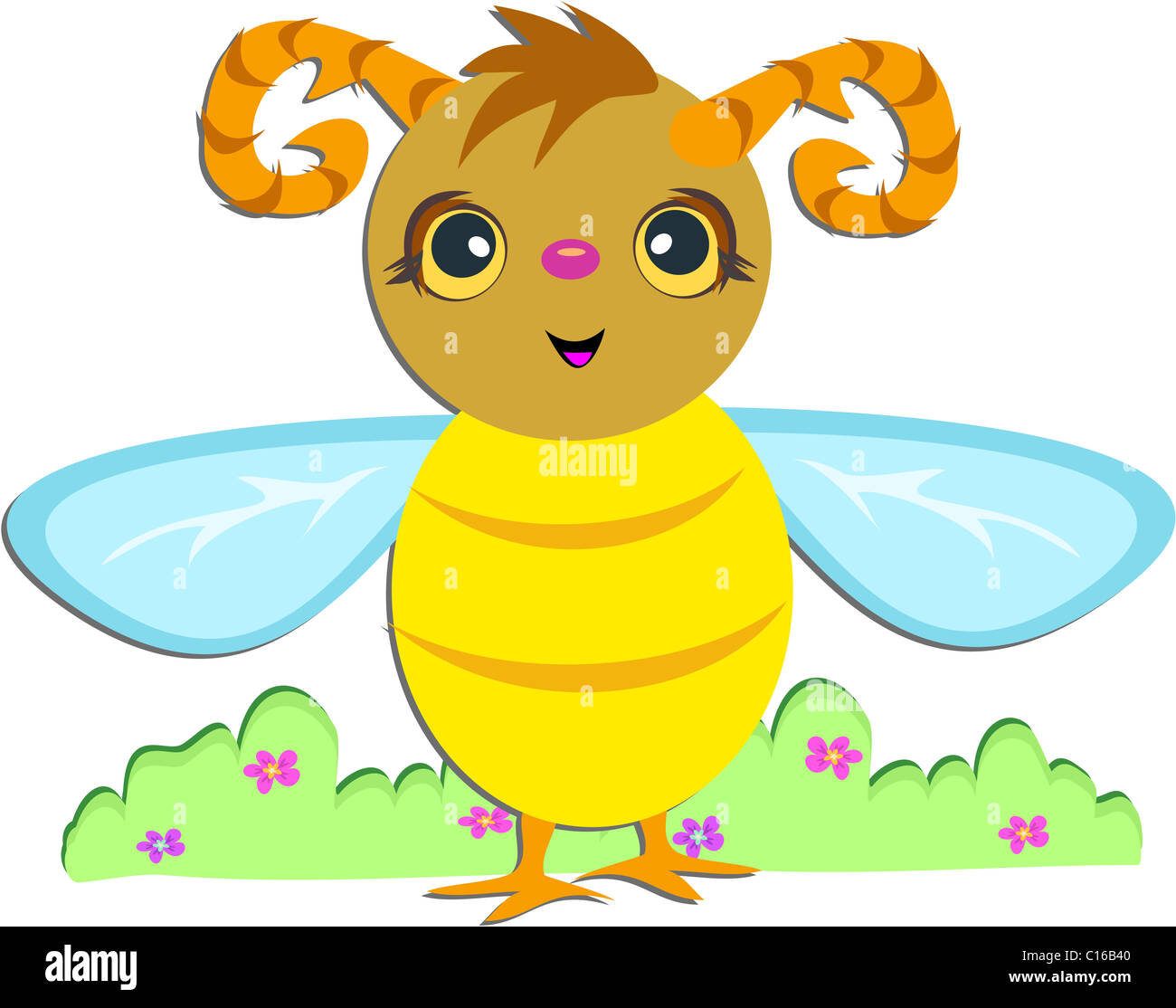 Bee with Horns Stock Photo Alamy