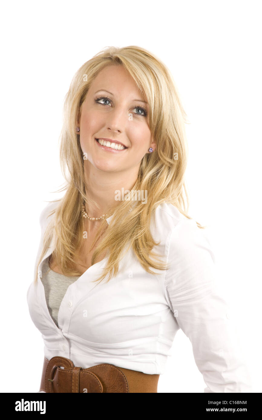 young blonde woman Stock Photo - Alamy