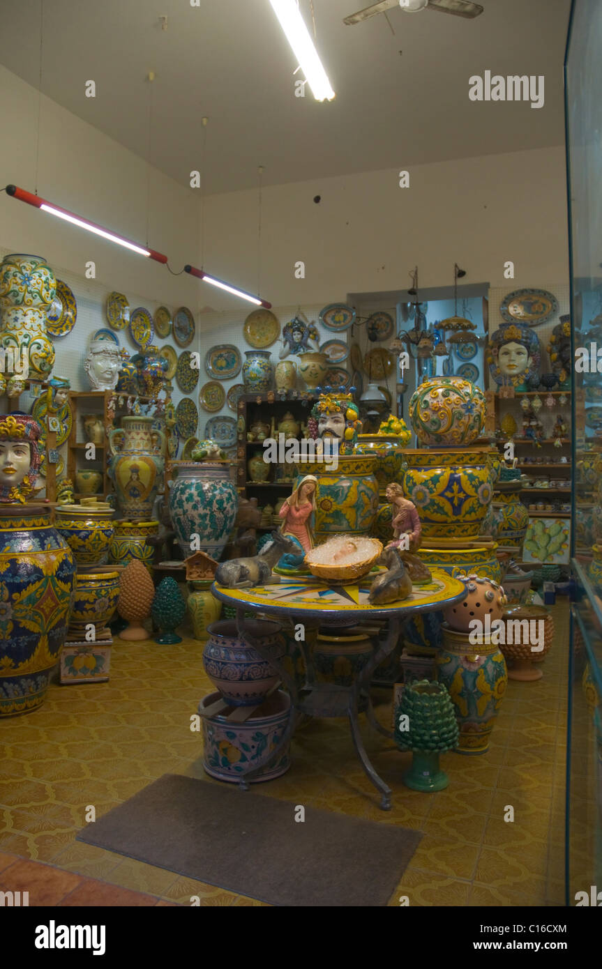 Porcelain Decoration Shop Interior Ortigia Island Syracuse