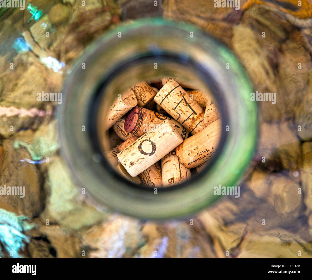 jar of wine corks Stock Photo Alamy