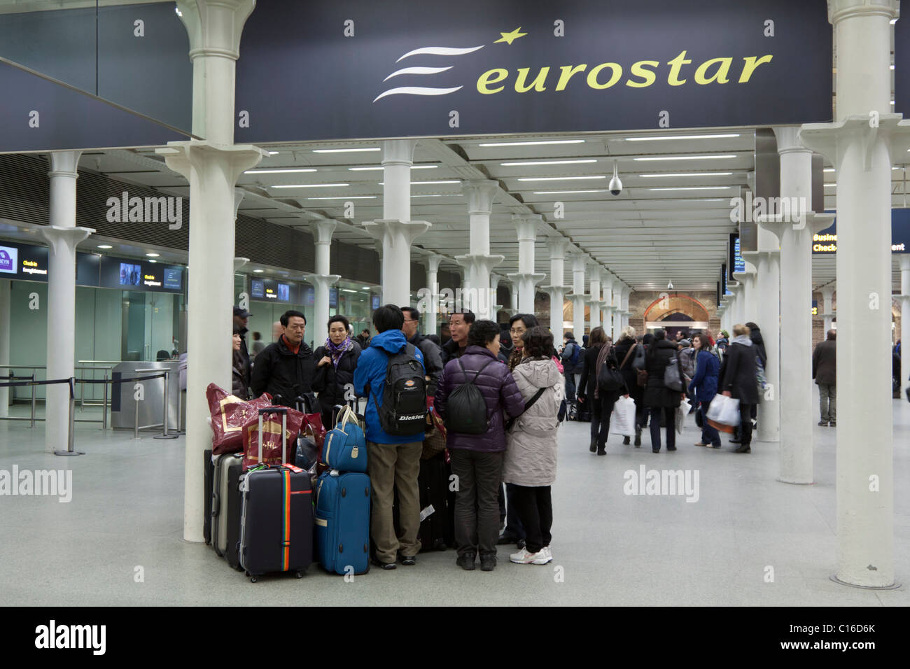 Eurostar Departures - St Pancras Station - London Stock Photo