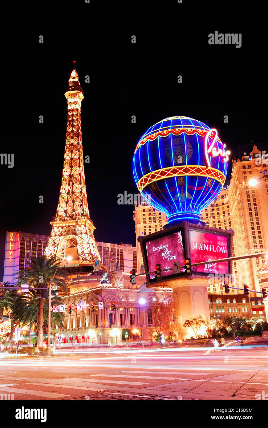 Paris Las Vegas hotel and Casino sign in the shape of the