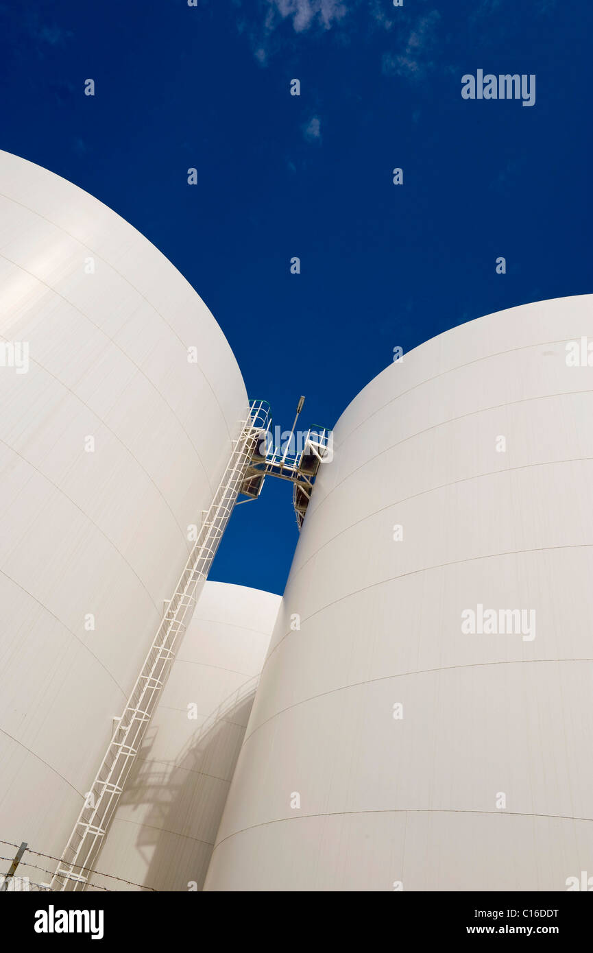 Storage tanks of the Company Unitank for fuel oil and diesel fuel, Berlin, Germany, Europe Stock Photo