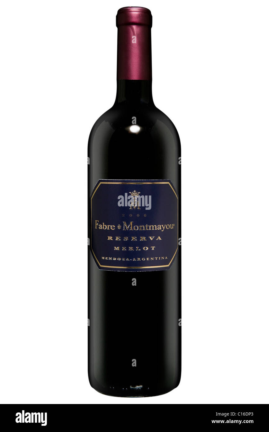 Fabre Montmayou Reserva Merlot Bottle Stock Photo