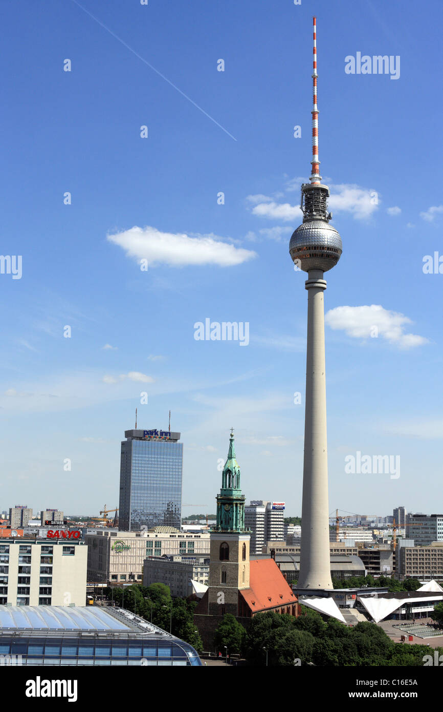 Fernsehturm, TV Tower, Alexanderplatz Square, Berlin, Germany, Europe Stock Photo