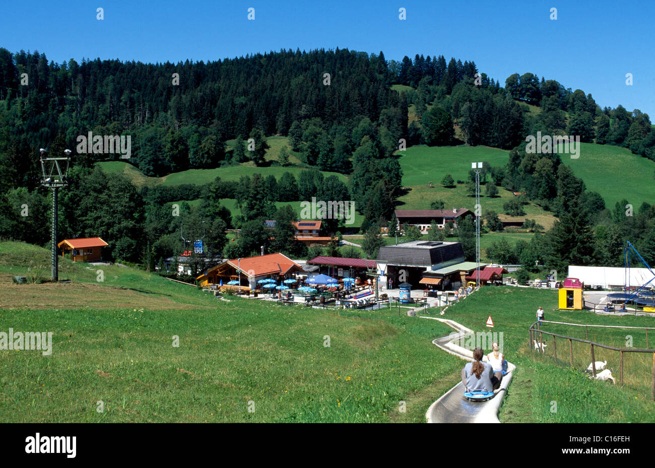 A summer toboggan run at Blomberg near Bad Toelz, Toelzer Land, Bavaria