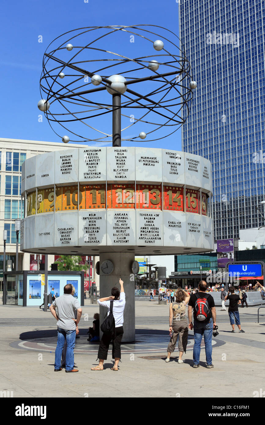 World clock in berlin alexanderplatz hires stock photography and