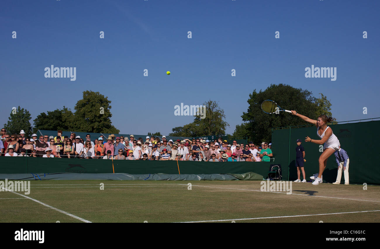 Sally Peers, Australia, in action at the All England Lawn Tennis Championships,  Wimbledon, London, England. Stock Photo