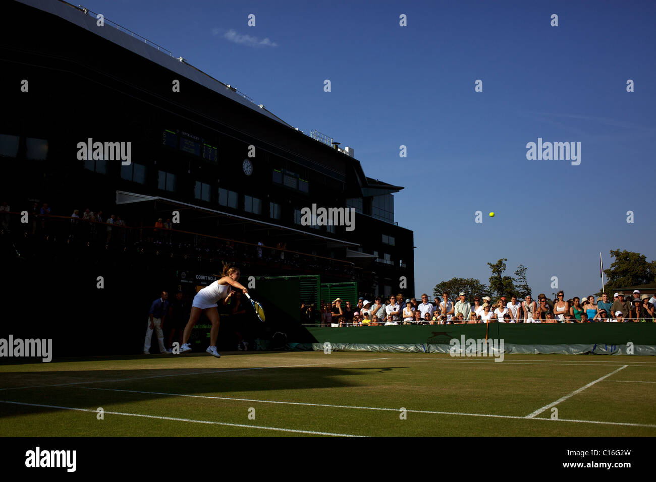 Sally Peers, Australia, in action at the All England Lawn Tennis Championships,  Wimbledon, London, England. Stock Photo