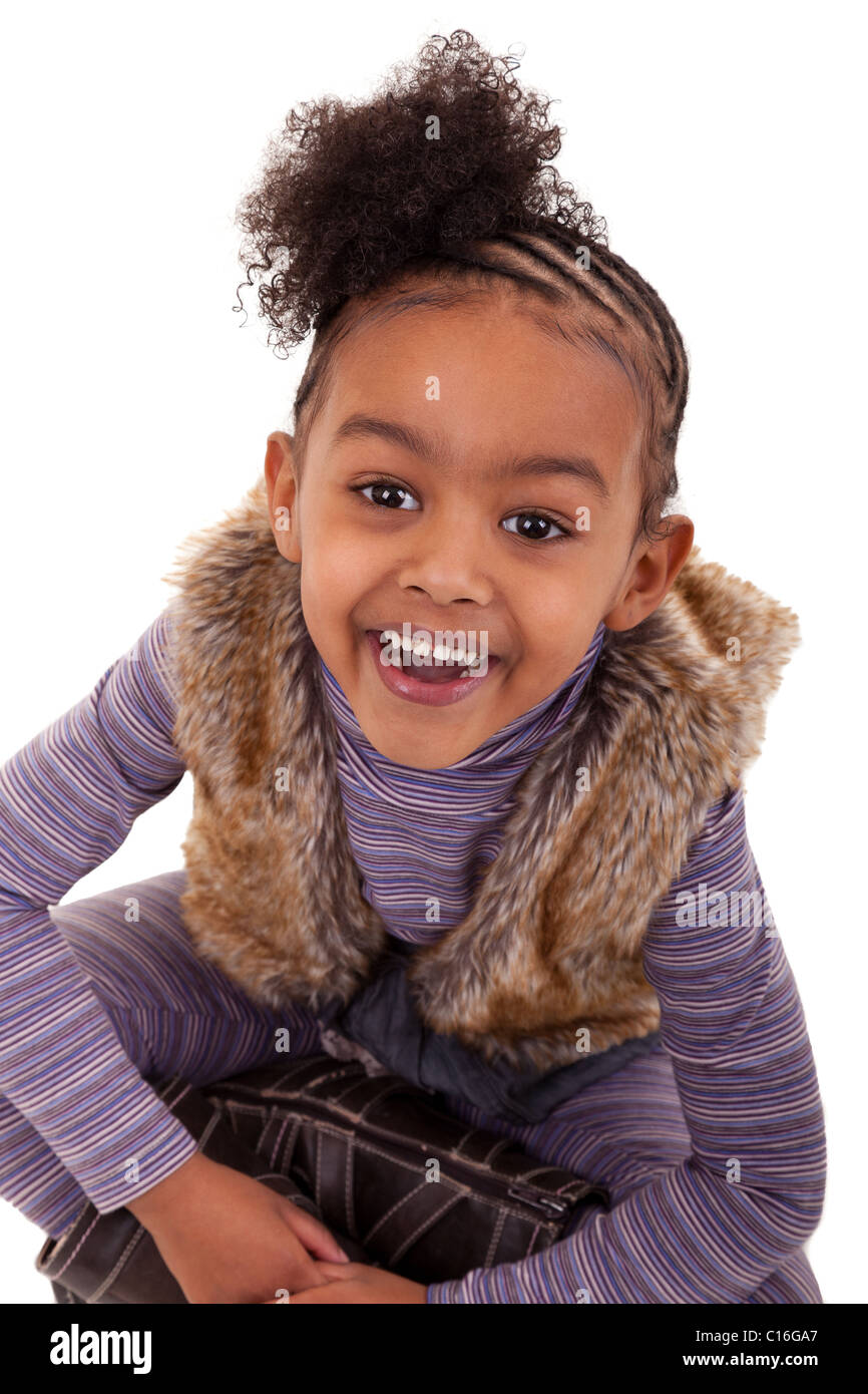 cute little african girl smiling Stock Photo - Alamy