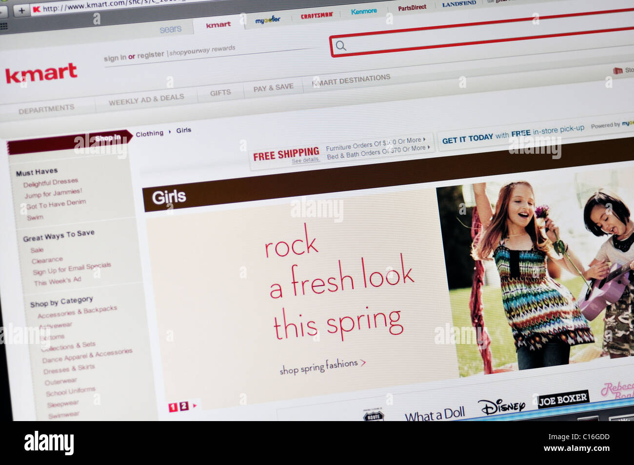department store website