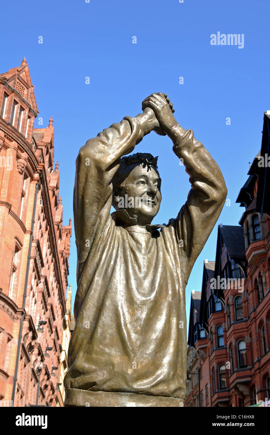 Brian Clough statue, Nottingham city centre, England, UK Stock Photo