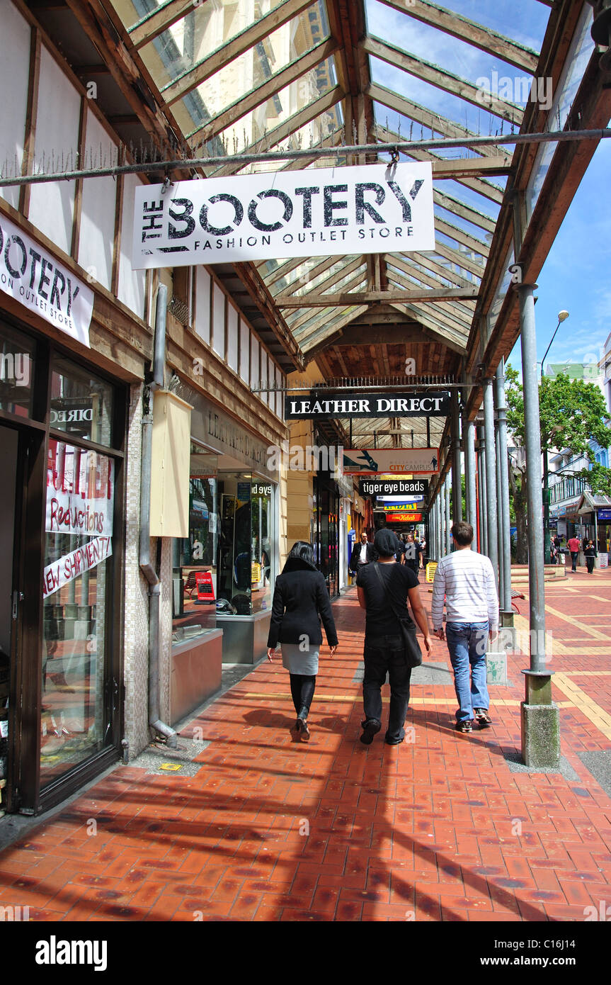 Pedestrianised Cuba Street, Wellington, Wellington Region, North Island, New Zealand Stock Photo