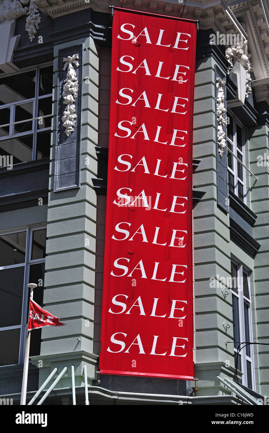 Sale banner, Kirkcaldie & Stains Ltd Department Store, Lambton Quay, Wellington, Wellington