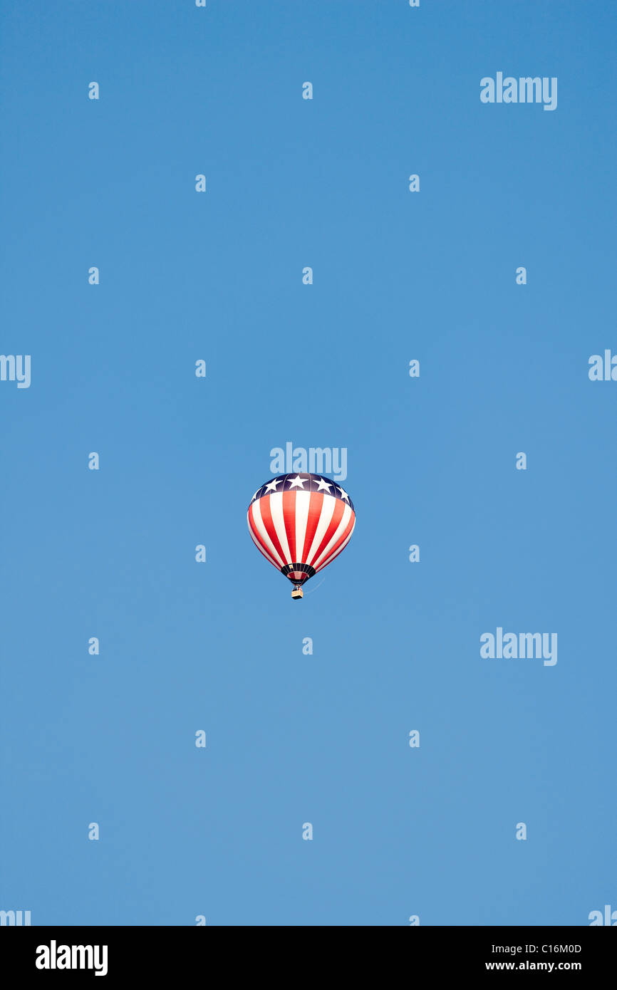 Hot air balloon with a stars and stripes design Stock Photo