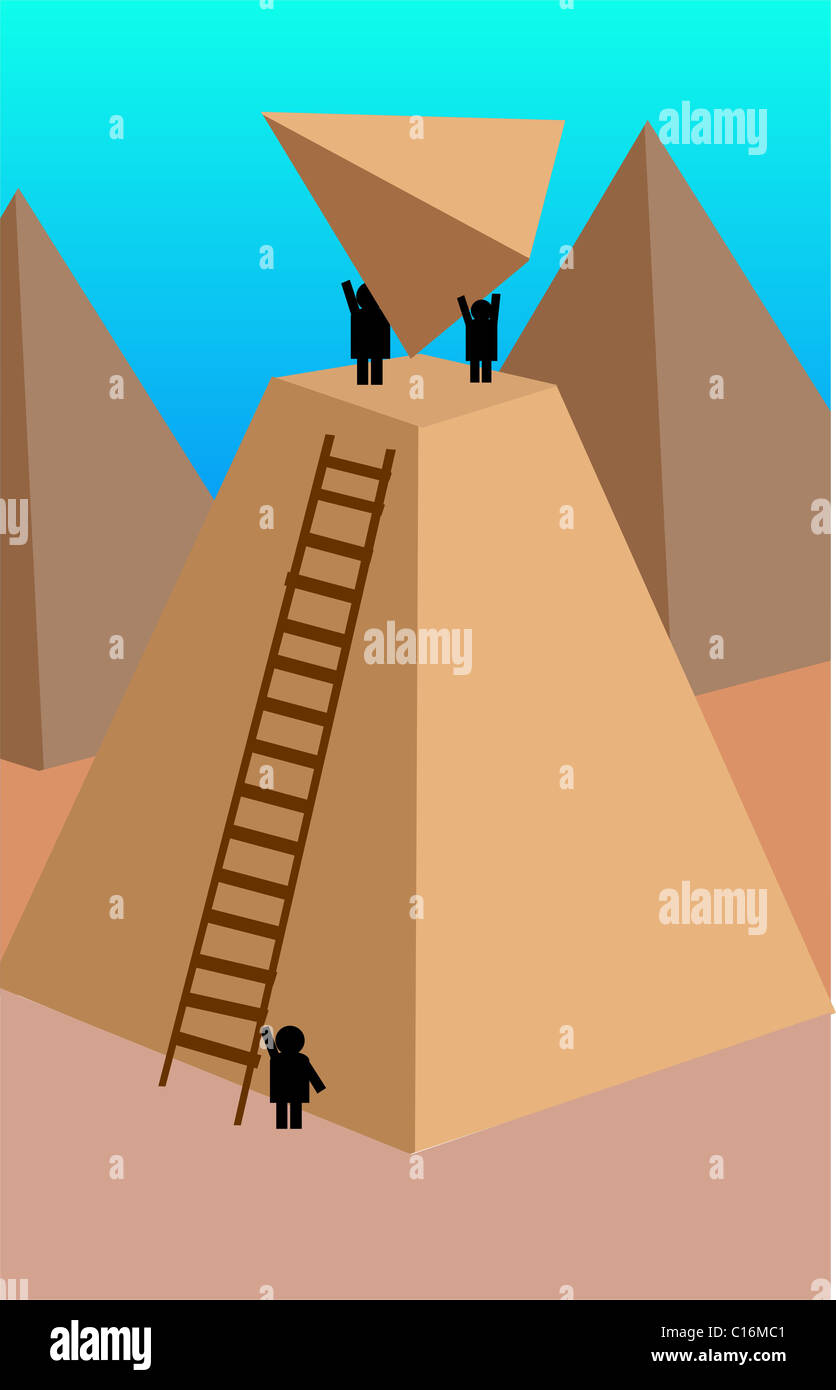 Building Pyramid Visualization pyramid construction graphs Stock Photo - Alamy