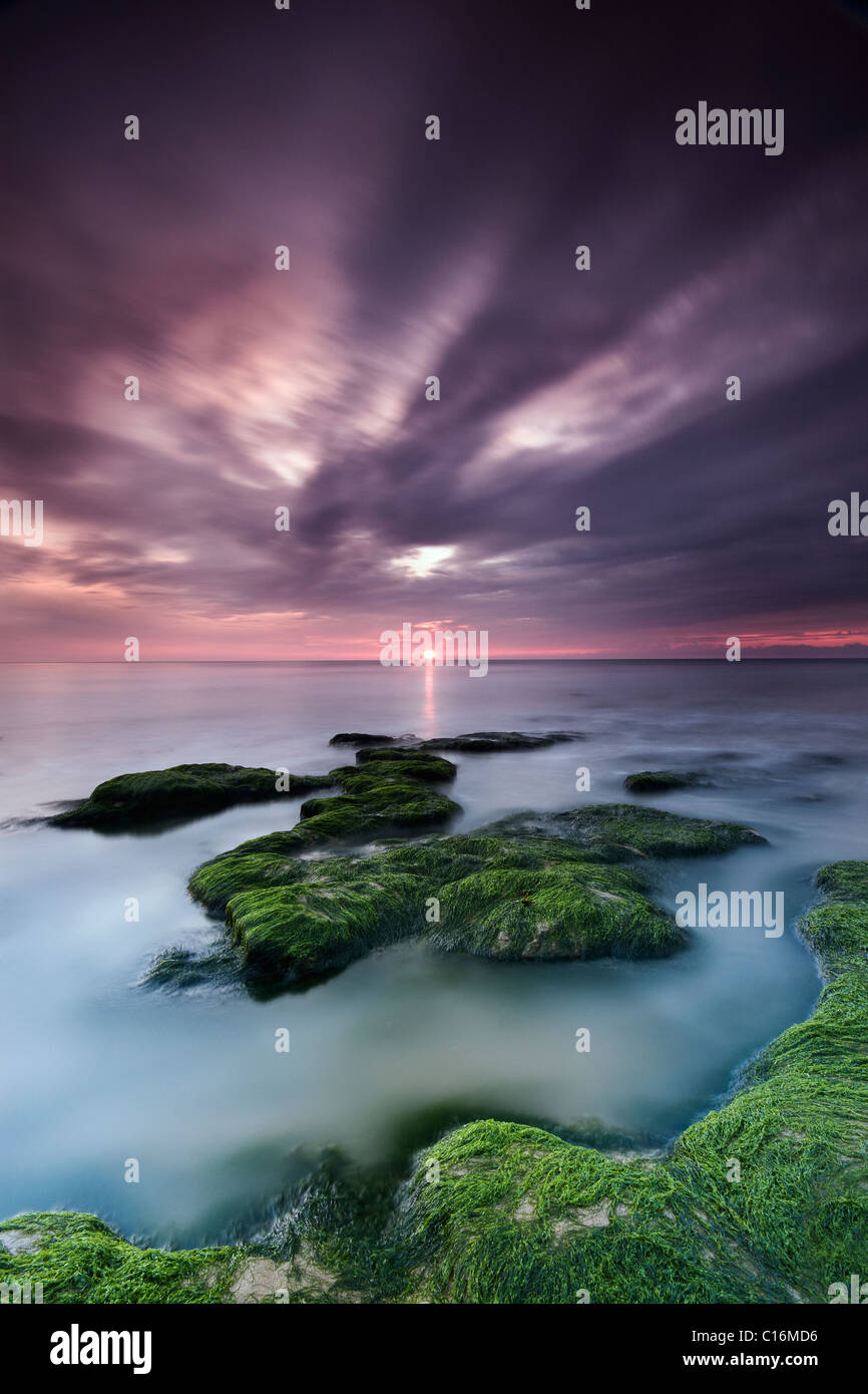 Sunrise at Walton-on-the-Naze in Essex, England. Stock Photo