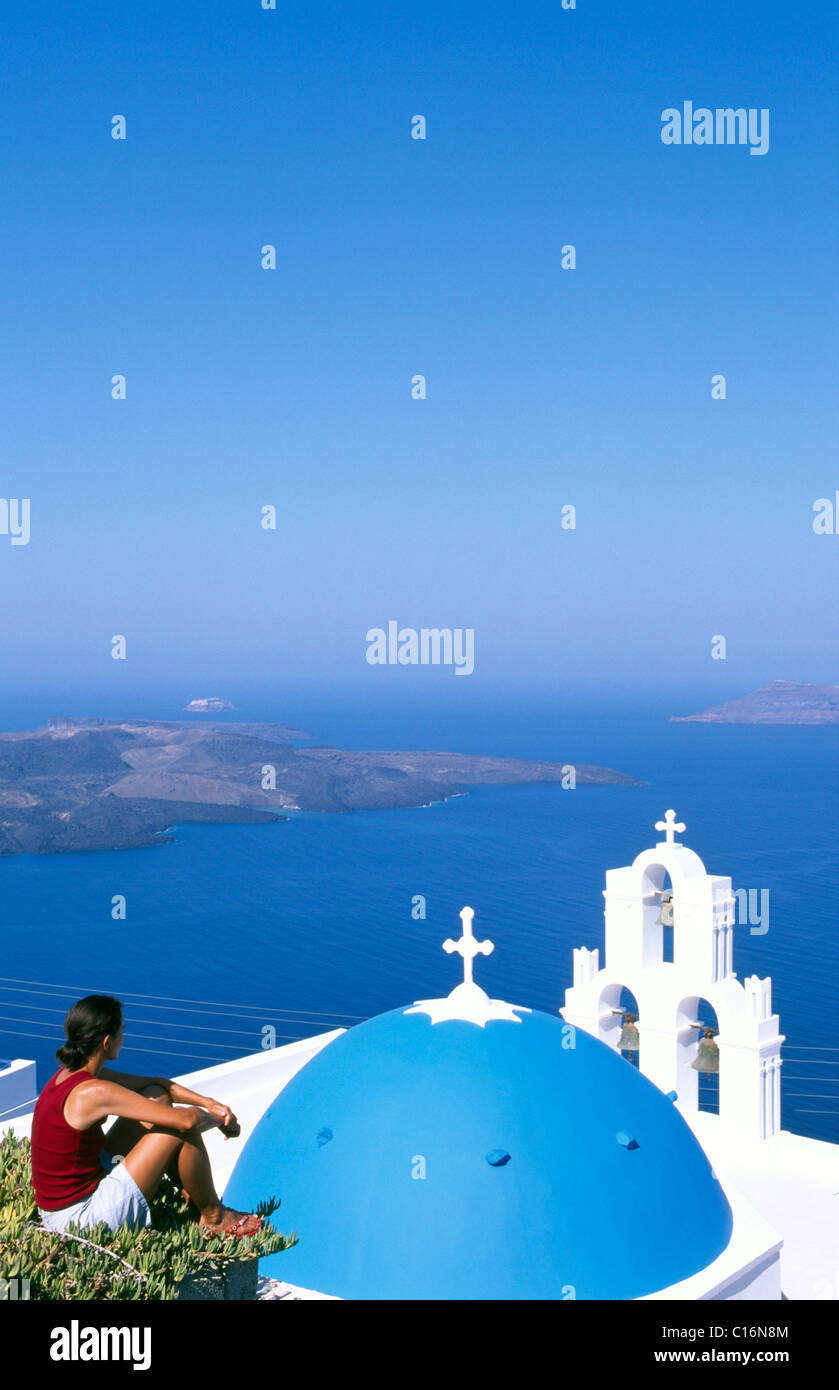 Thira, Santorini, Cyclades, Greece, Europe Stock Photo