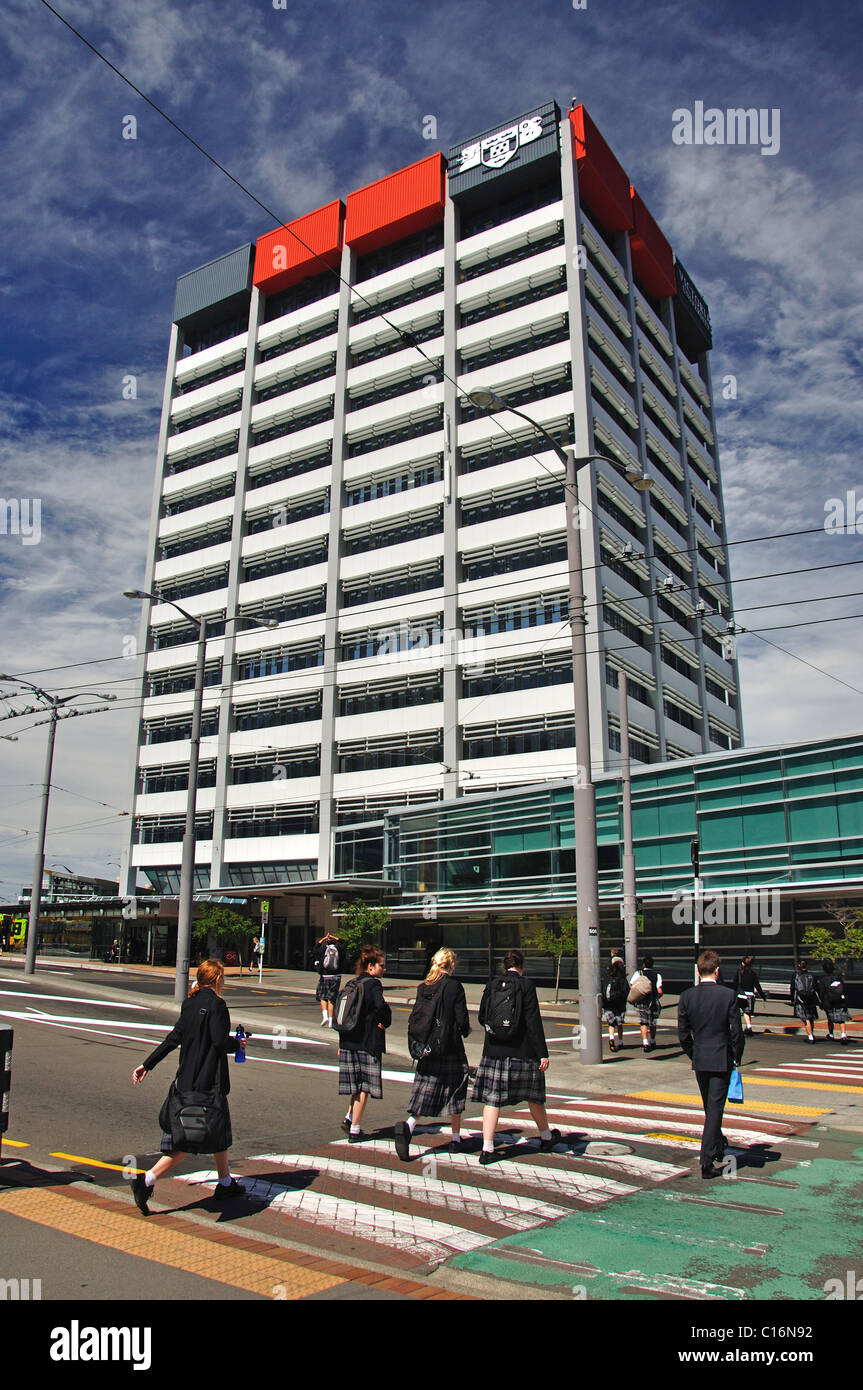 Victoria International, Victoria University Building, Bunny Street, Wellington, Wellington Region, North Island, New Zealand Stock Photo