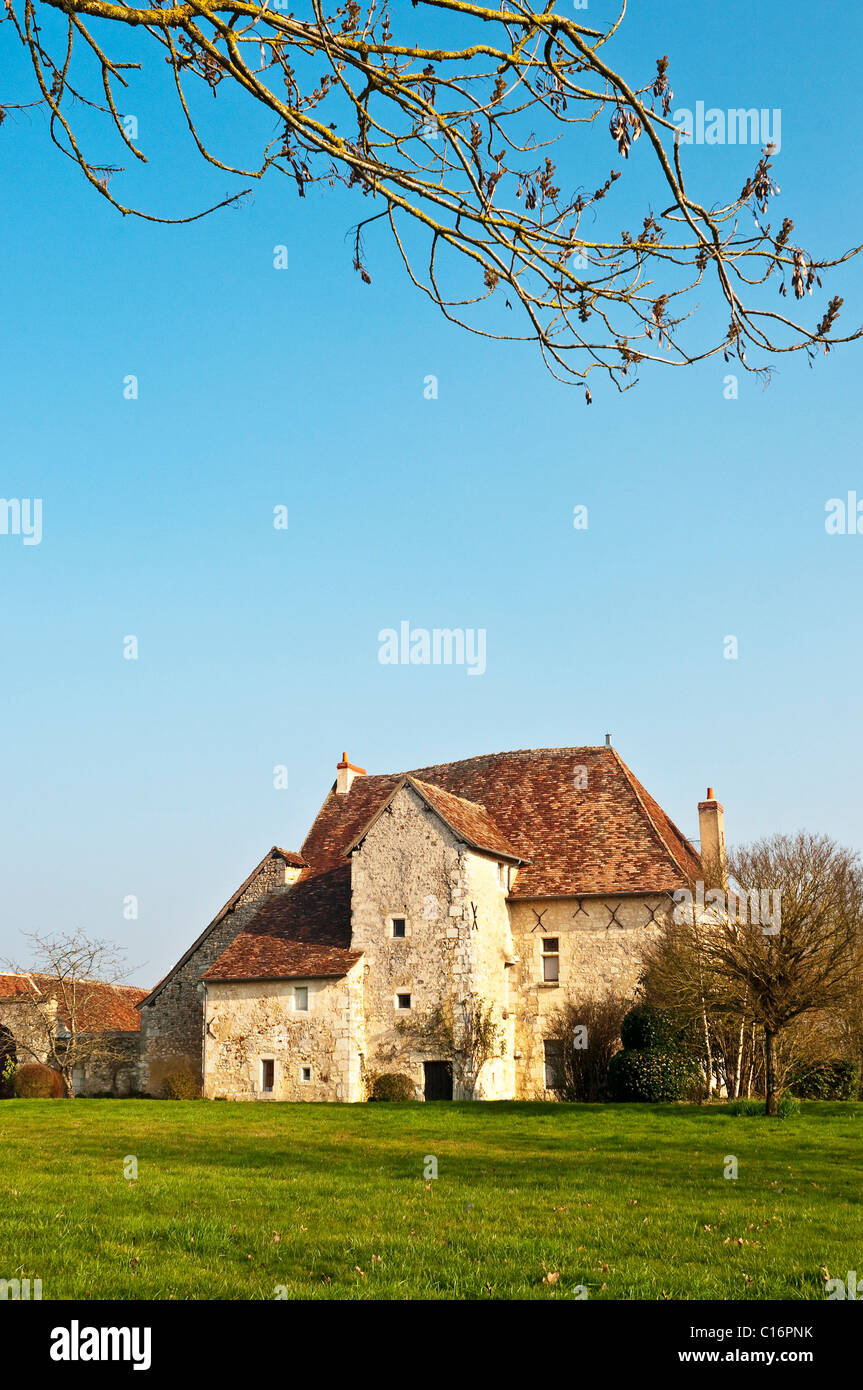 16/17th century country manor house - Indre-et-Loire, France. Stock Photo