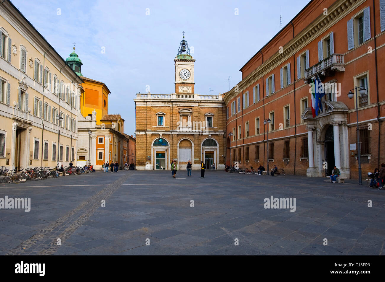 Piazza Popolo, Town Hall, Ravenna, EmiliaRomagna, Italy, Europe Stock