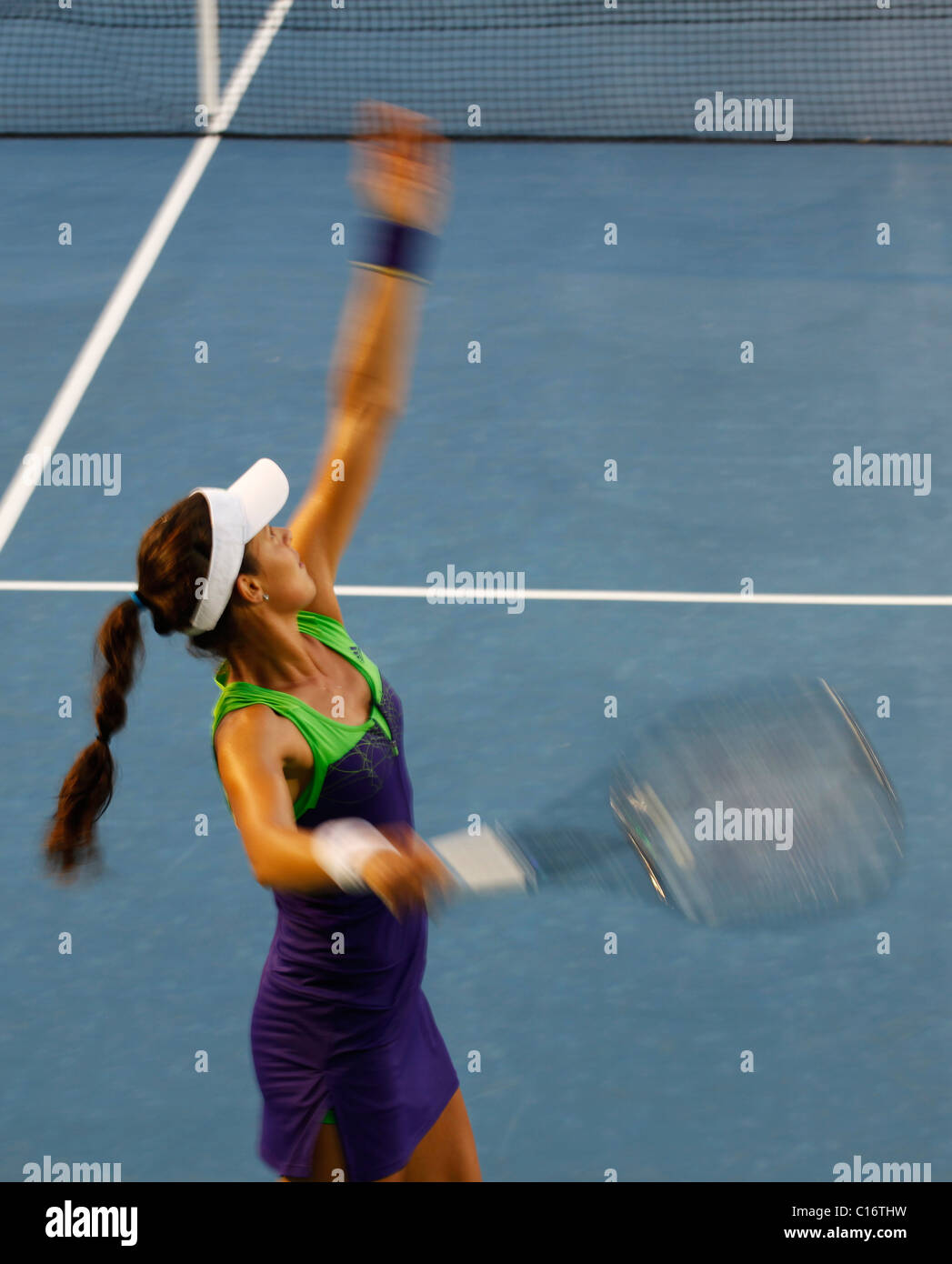 Tennis player Ana Ivanovic of Serbia in action Stock Photo