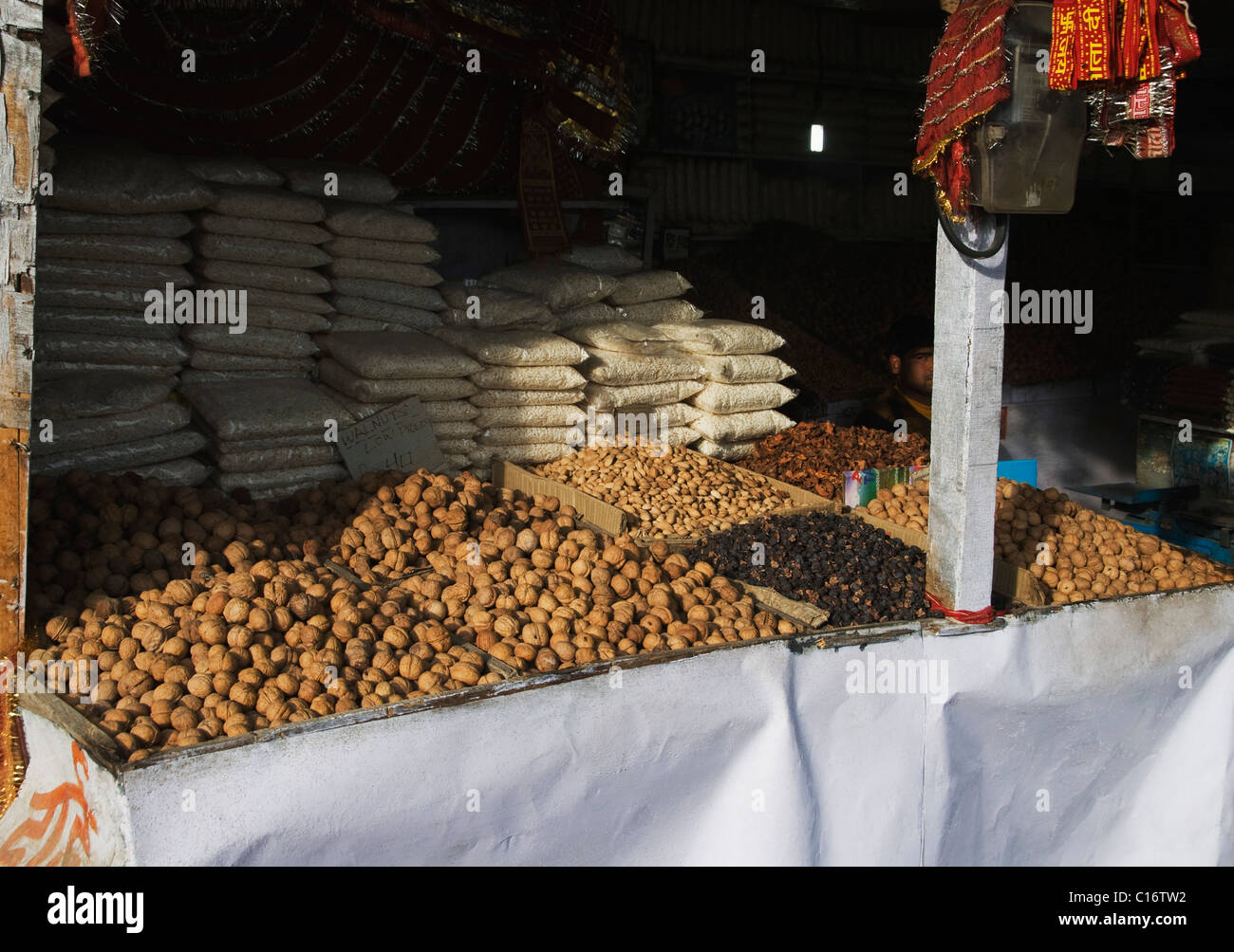 Walnuts at a market stall, Vaishno Devi, Katra, Jammu And Kashmir