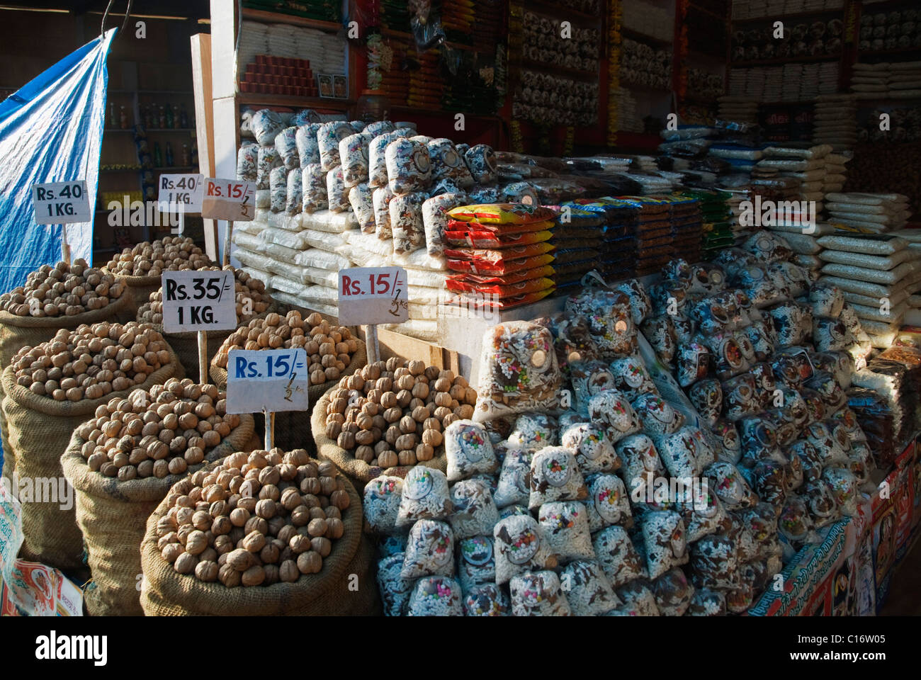 Walnuts at a market stall, Vaishno Devi, Katra, Jammu And Kashmir