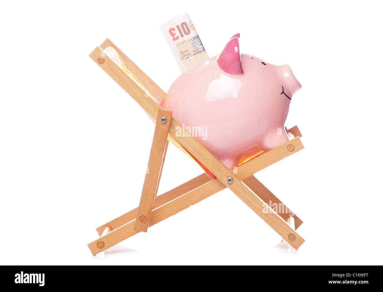 saving for a holiday studio cutout Stock Photo