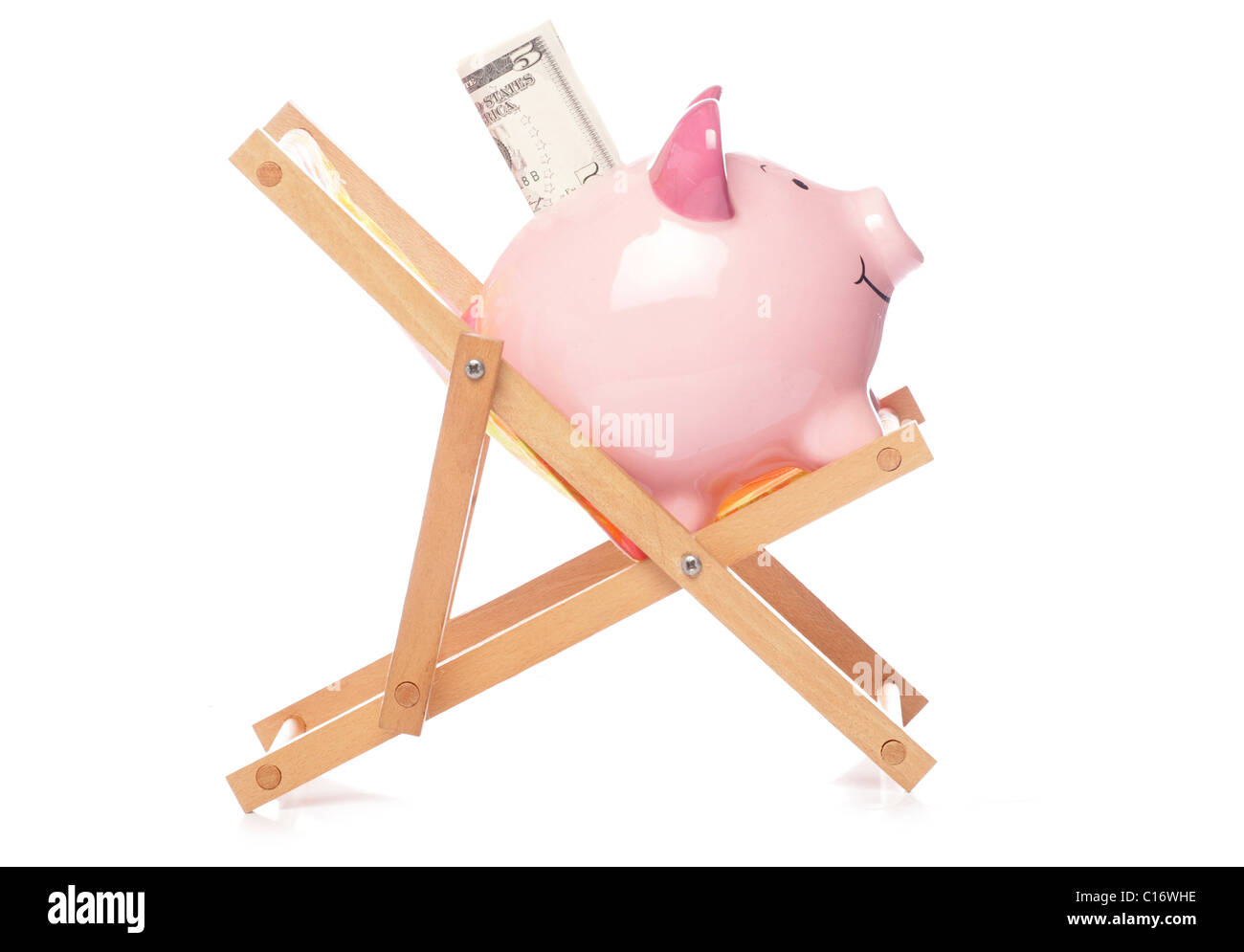 saving for a holiday studio cutout Stock Photo