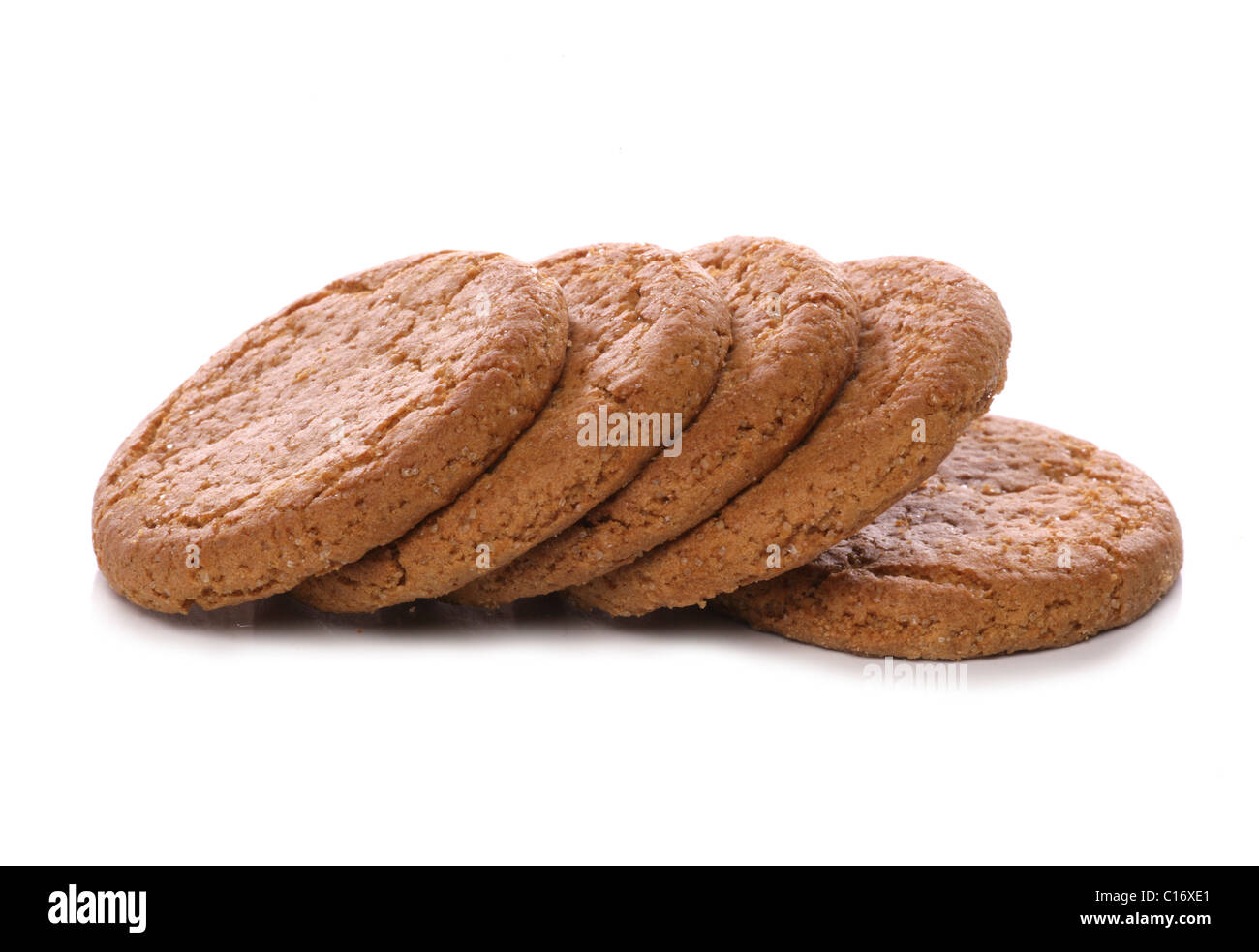 Ginger nut biscuits studio cutout Stock Photo Alamy