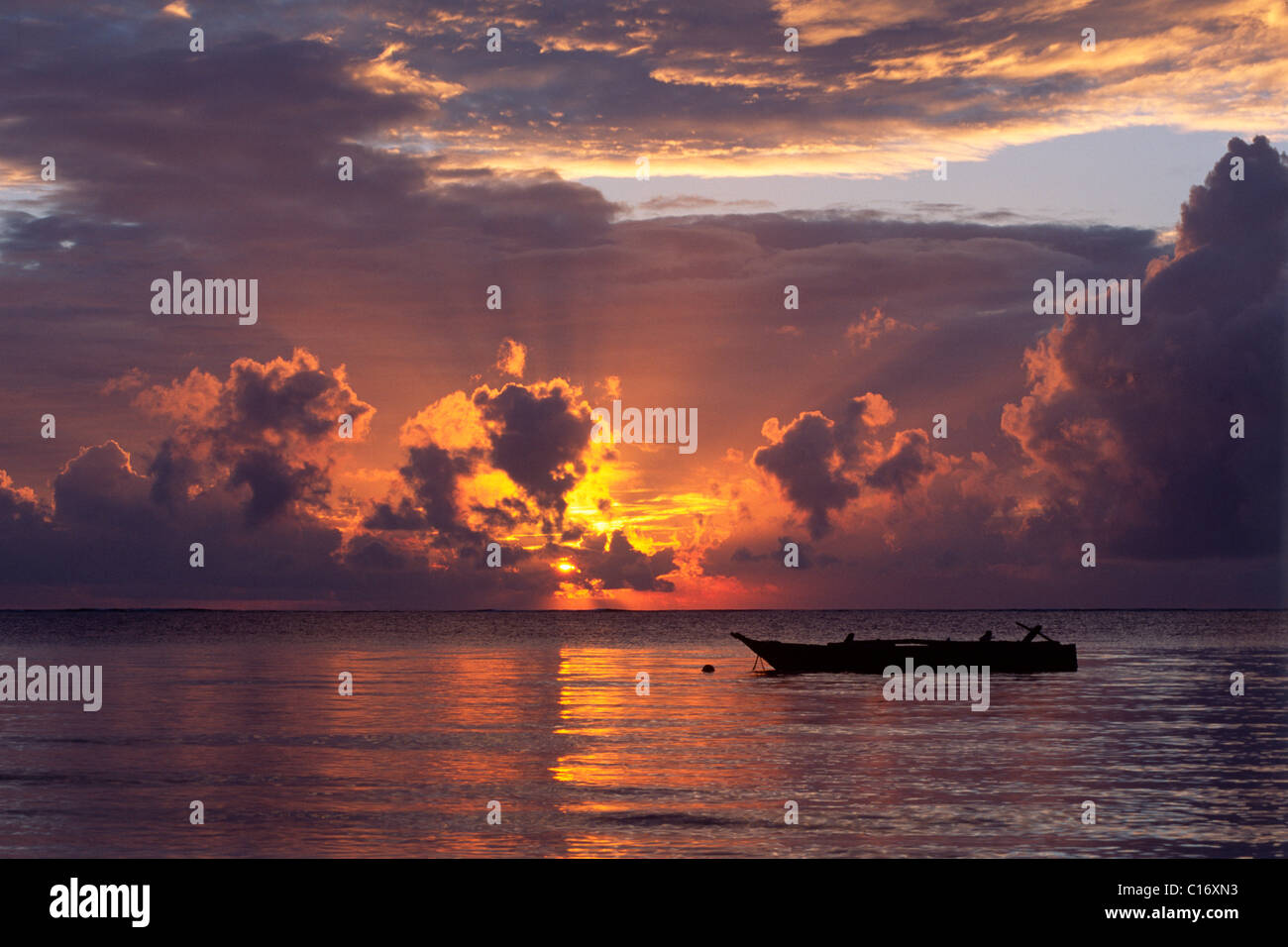 Sunrise at Diani Beach, Kenya, Africa Stock Photo