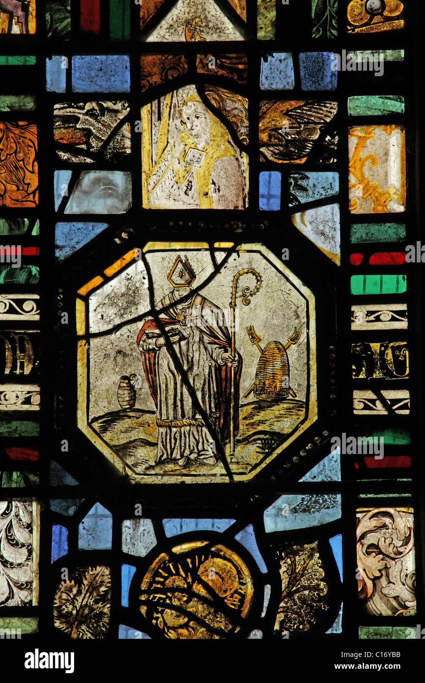 Stained glass window german church hires stock photography and images