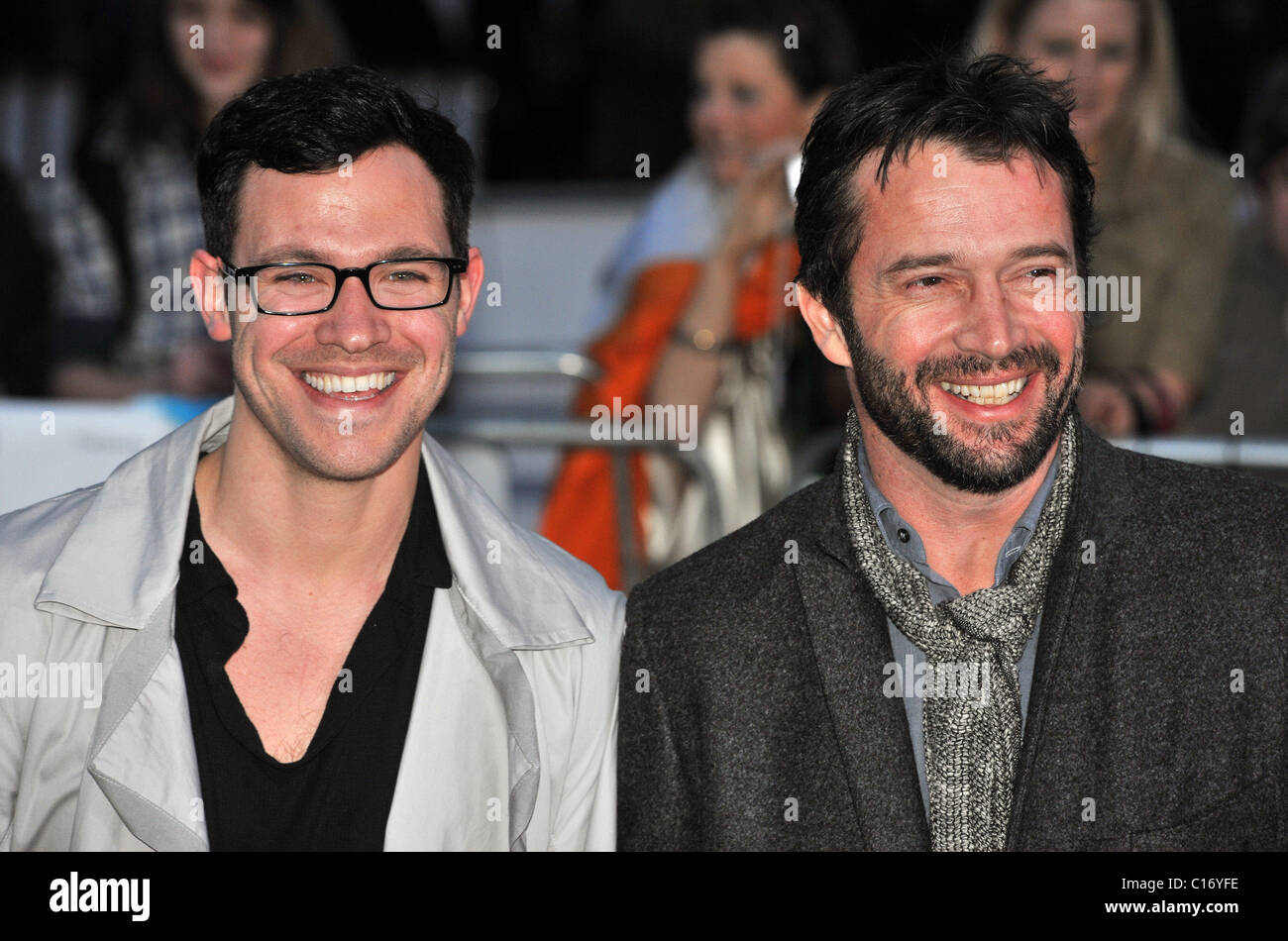 Will Young and James Purefoy 'The Age of Stupid' UK film premiere held at Leicester Square gardens in a solar powered tent - Stock Photo