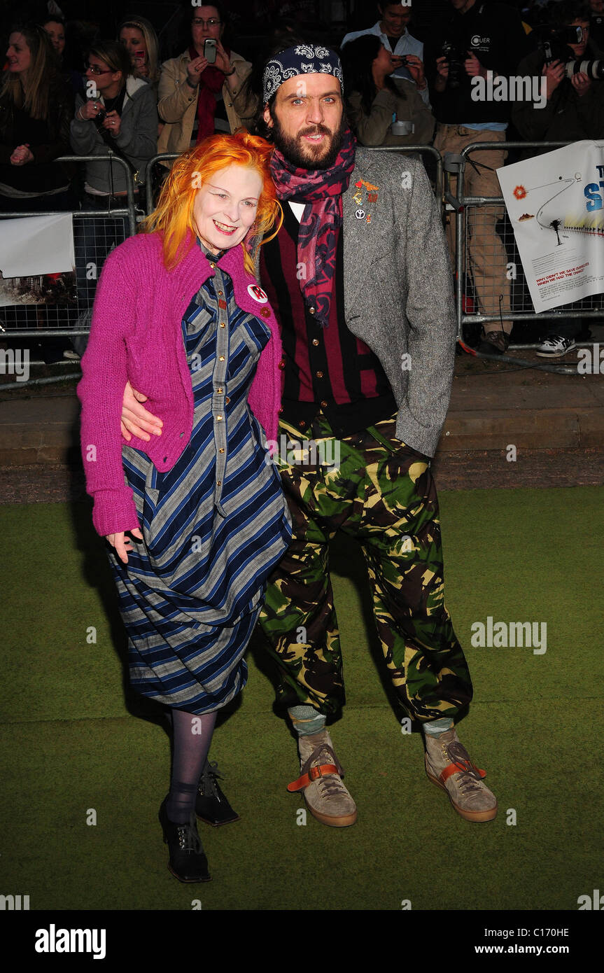 Vivienne Westwood 'The Age of Stupid' UK film premiere held at Leicester  Square gardens in a solar powered tent - Arrivals Stock Photo - Alamy