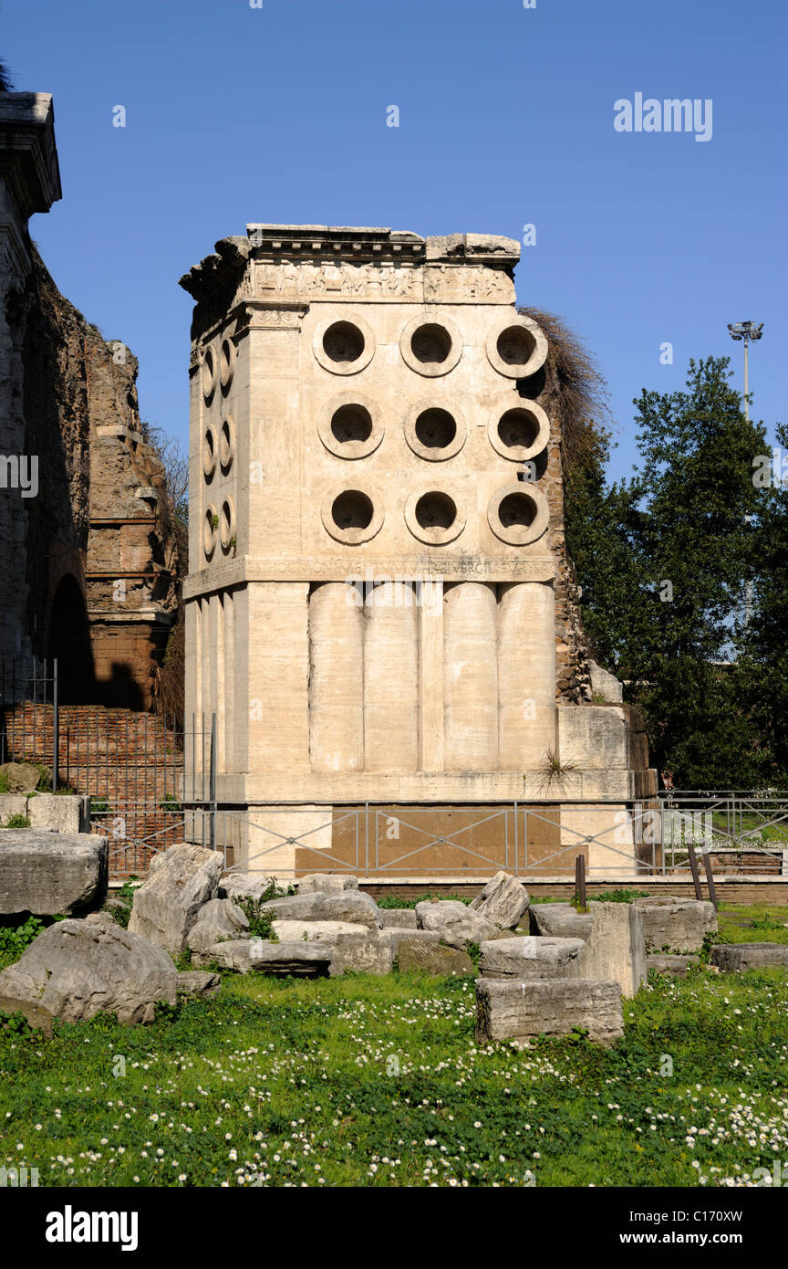 italy, rome, porta maggiore, tomb of eurysaces Stock Photo