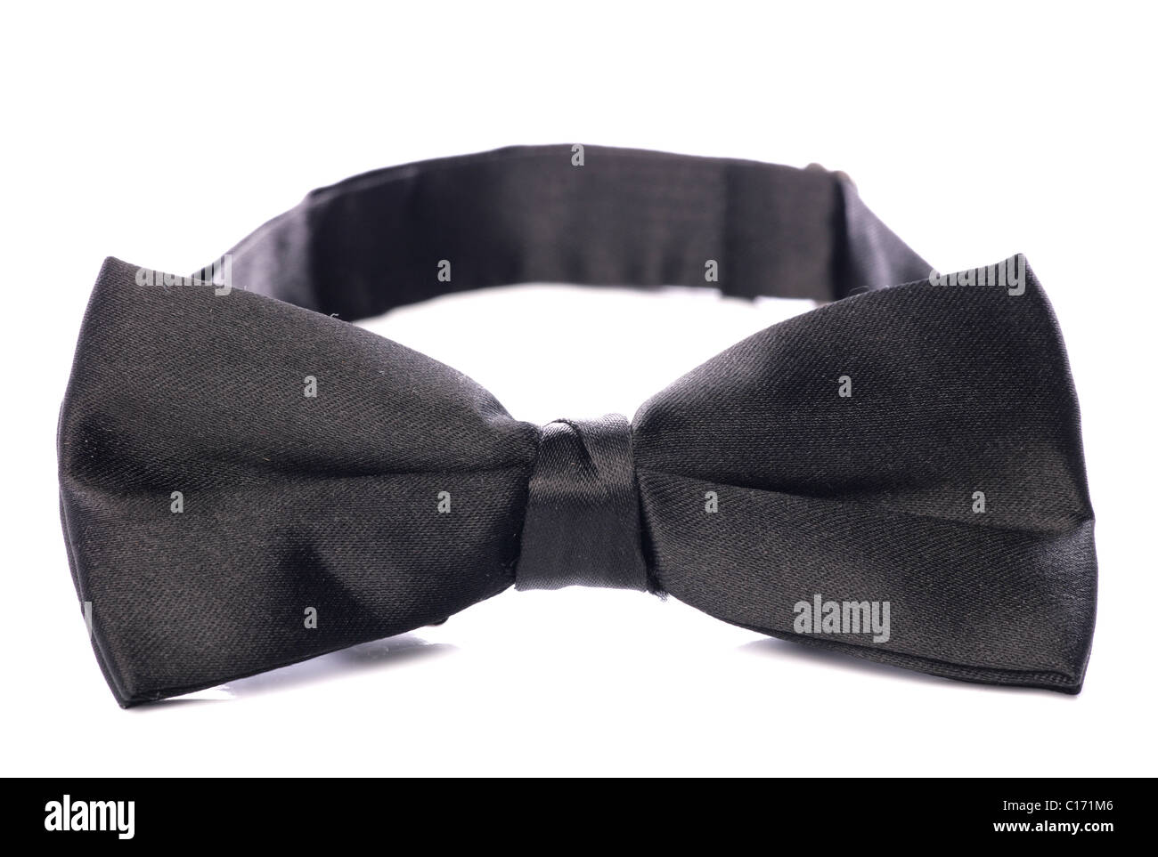 Black bow tie studio cutout Stock Photo