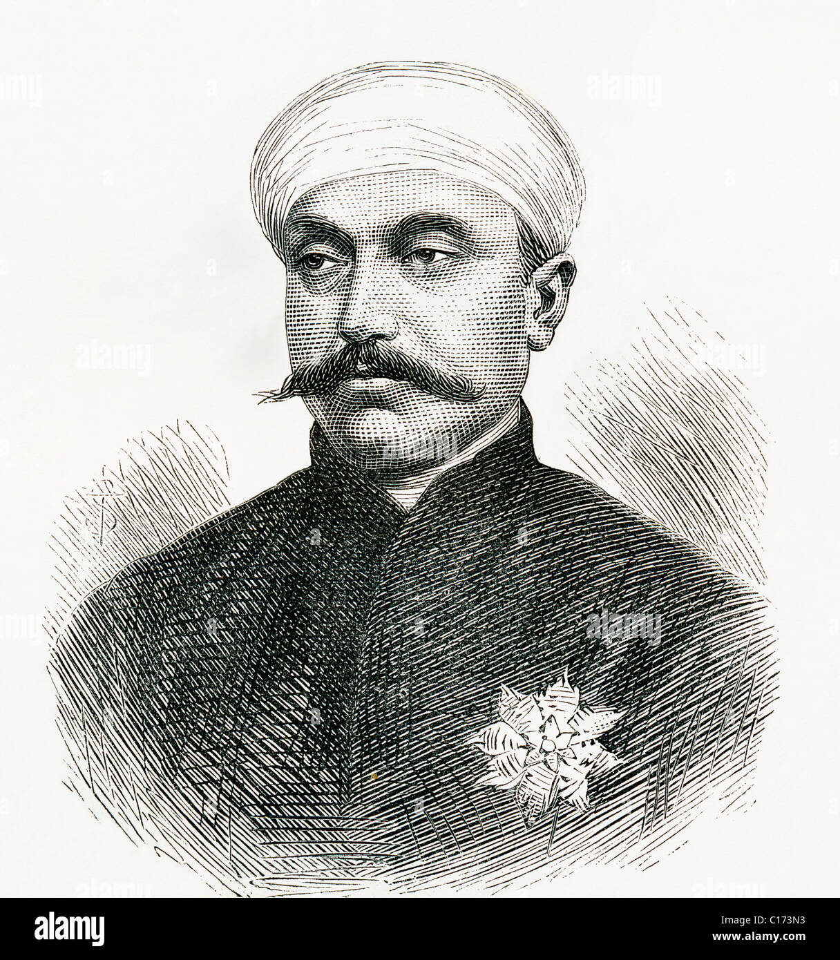 Sir Mir Turab Ali Khan, Salar Jung I, 1829 to 1883. Indian statesman and Prime Minister of Hyderabad, Andhra Pradesh, India. Stock Photo
