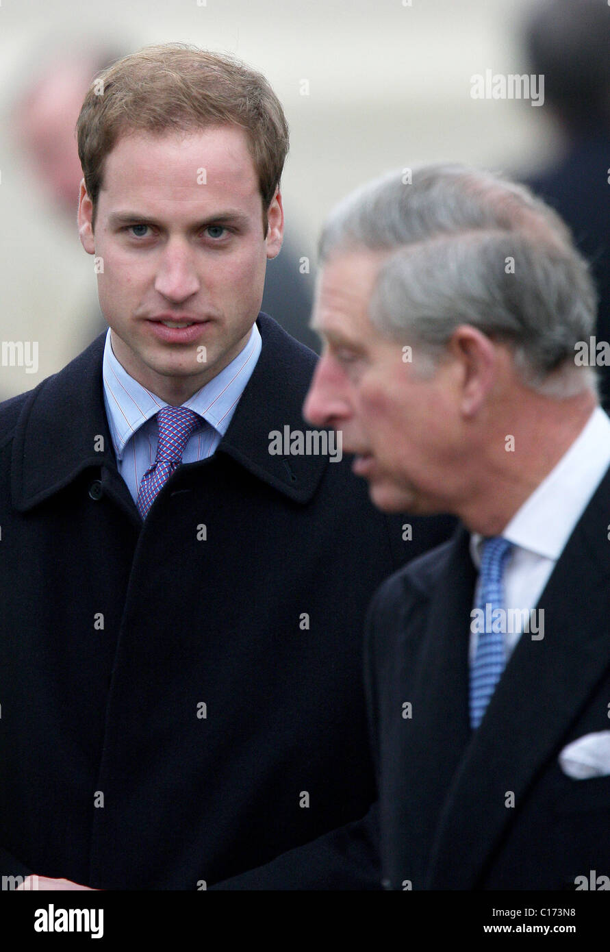 Prince William and Prince Charles attends the unveiling of a new statue