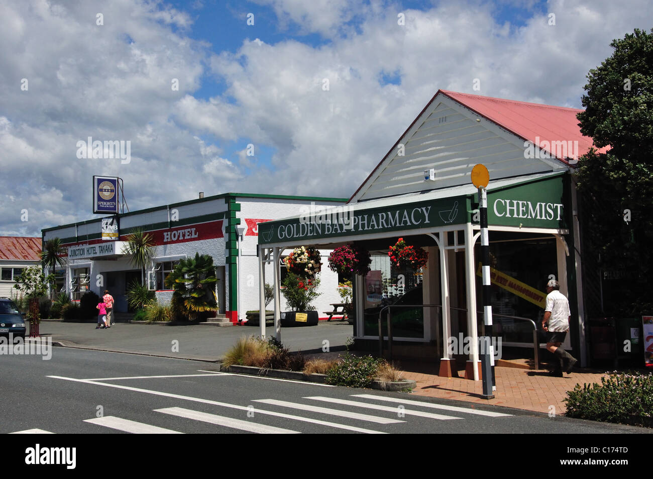 Commercial Street, Takaka, Nelson Region, South Island, New Zealand Stock Photo Alamy
