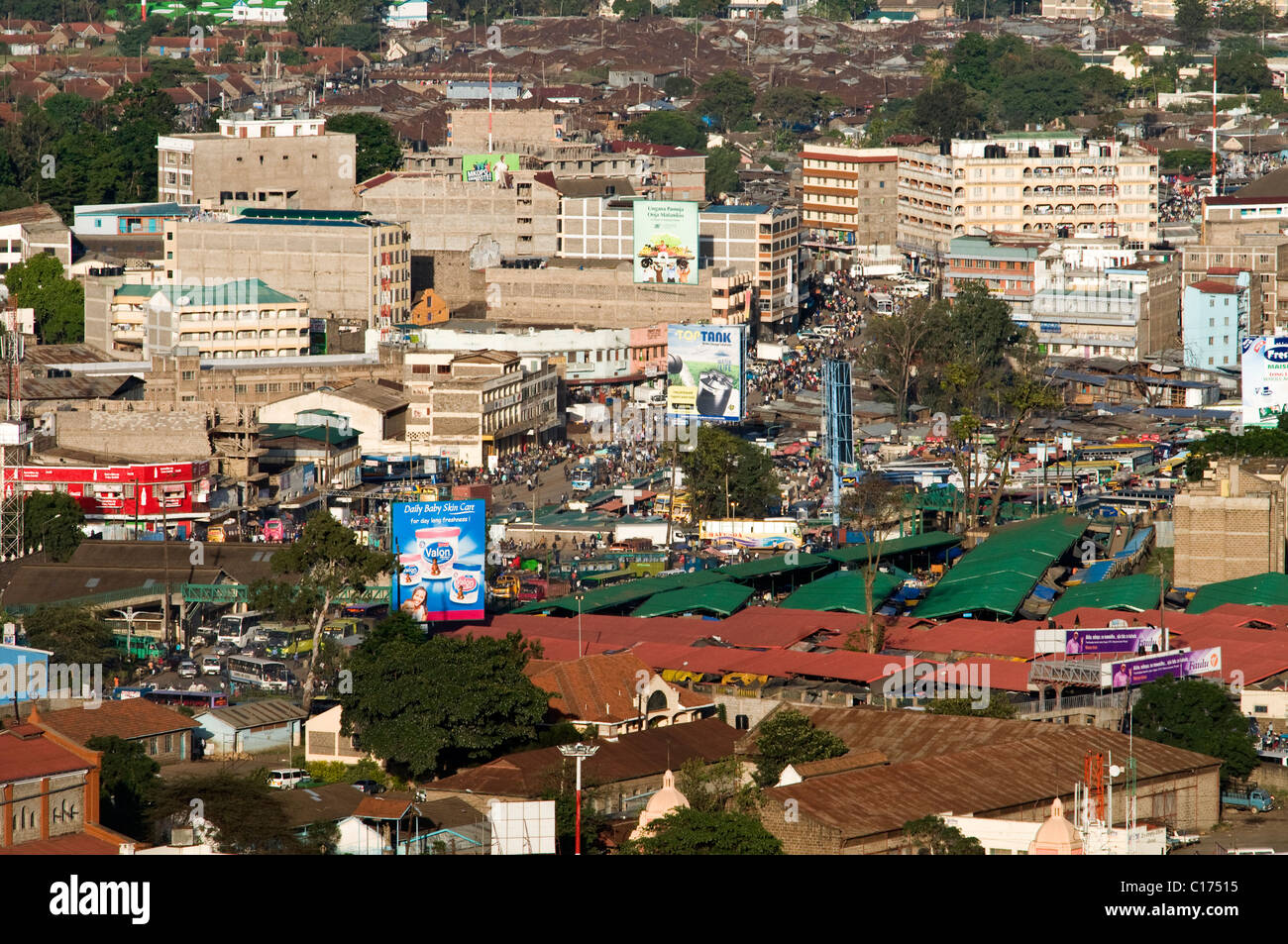 Aerial view of city looking east nairobi kenya Stock Photo - Alamy