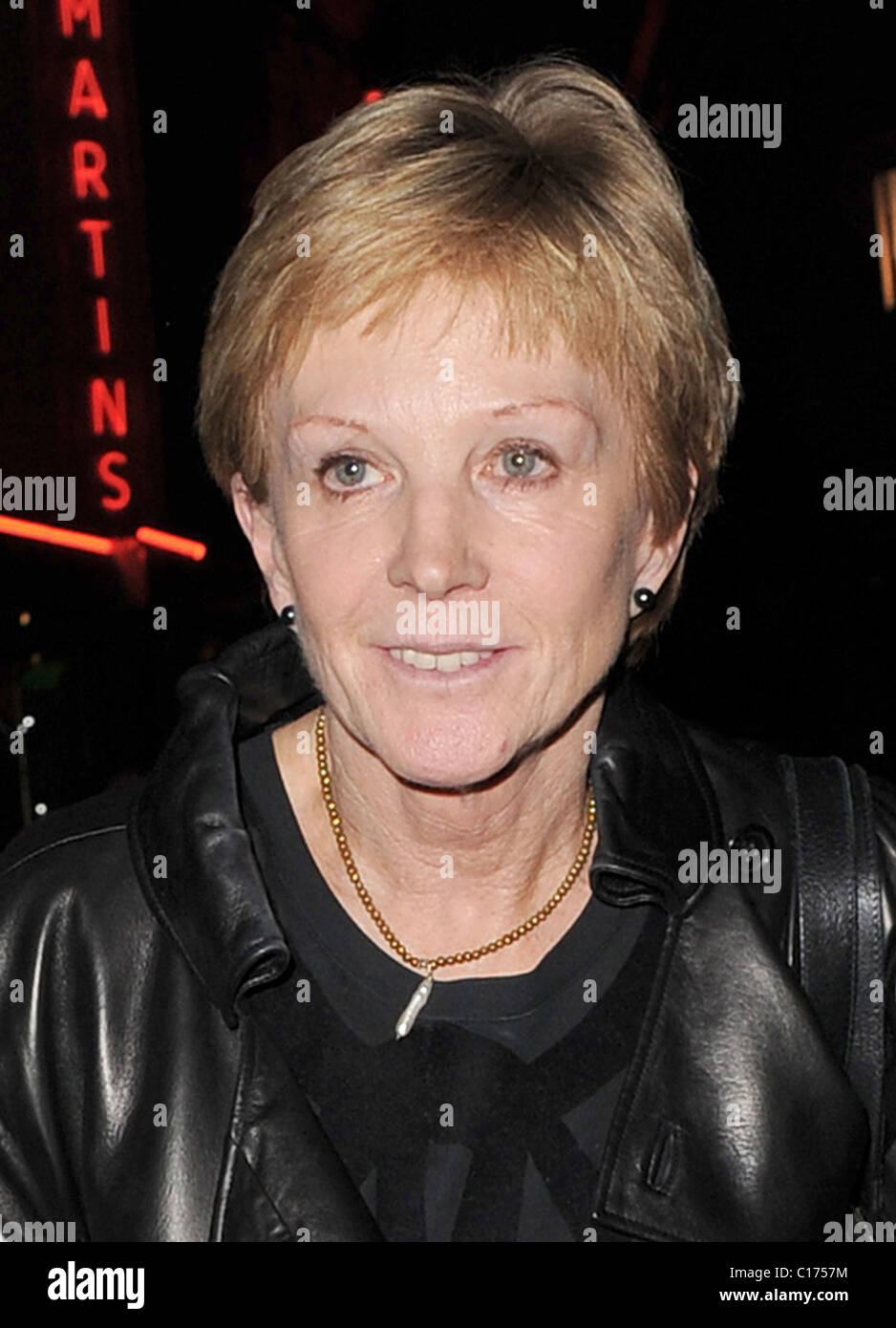Anne Robinson leaving The Ivy restaurant on her own. As she walked to