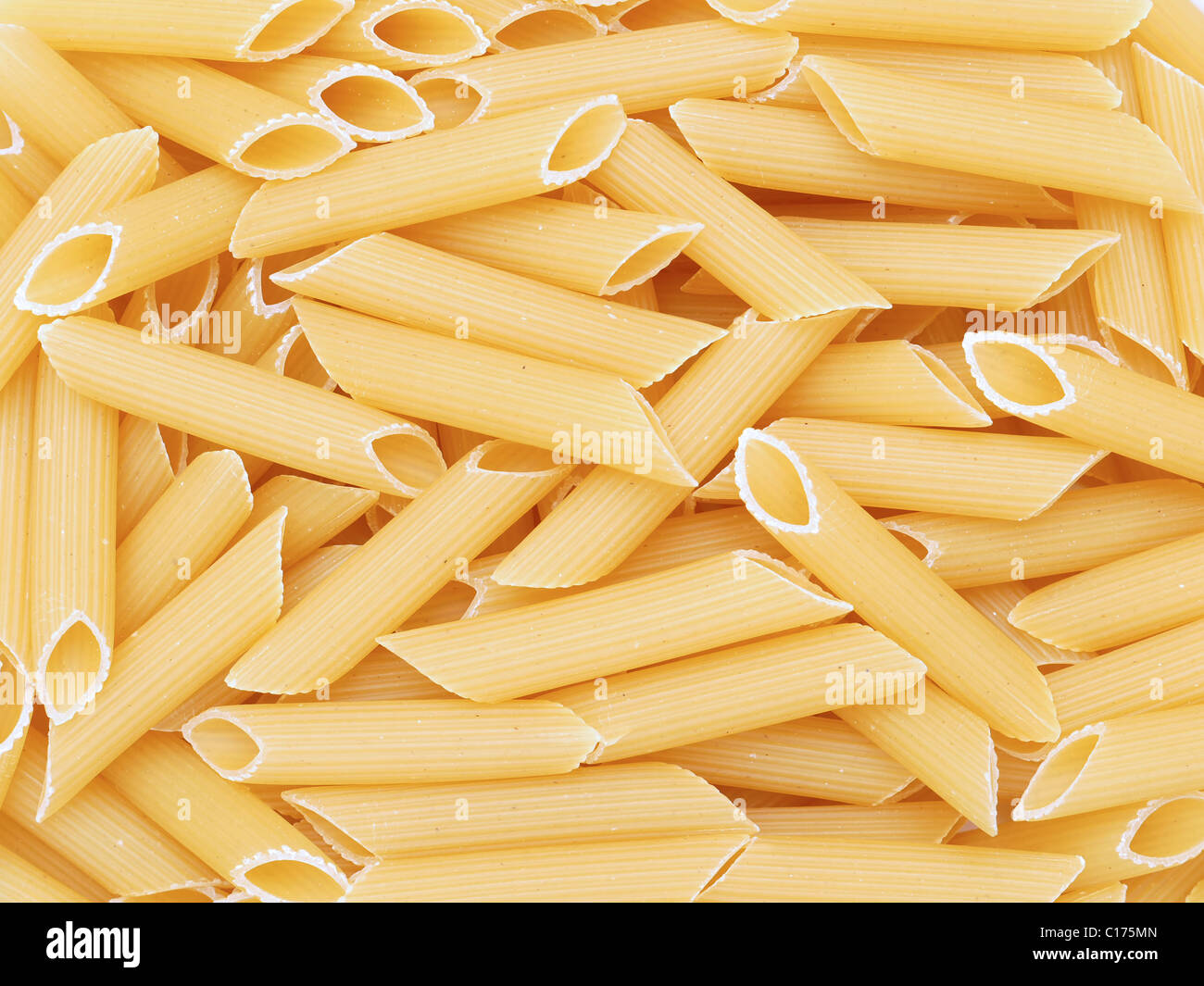 Background of raw durum noodles Stock Photo