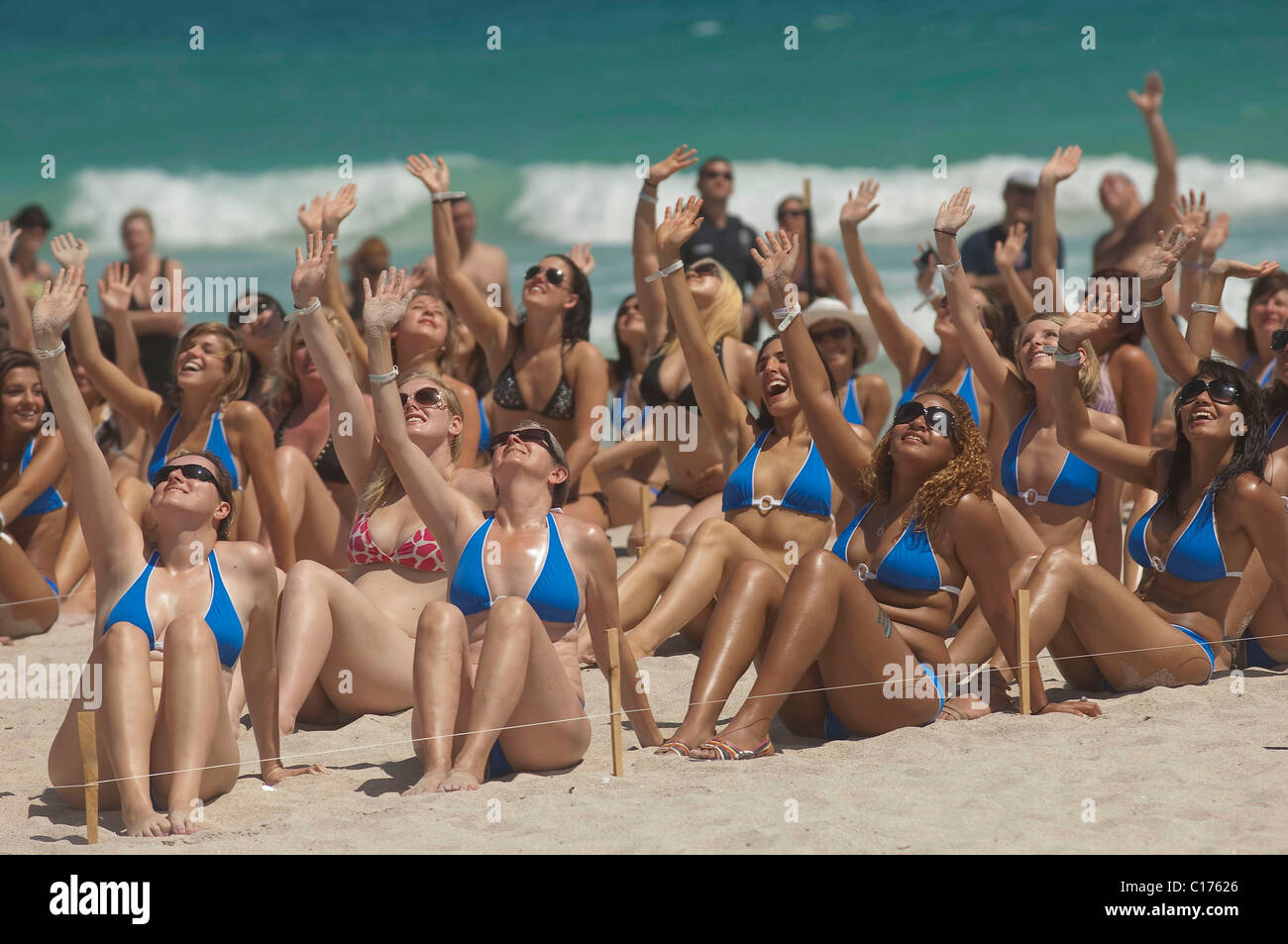 Models at Cosmopolitan Magazine's Second Annual Bikini Bash at the Nikki  Beach Club in South Beach Miami Beach, Florida Stock Photo - Alamy