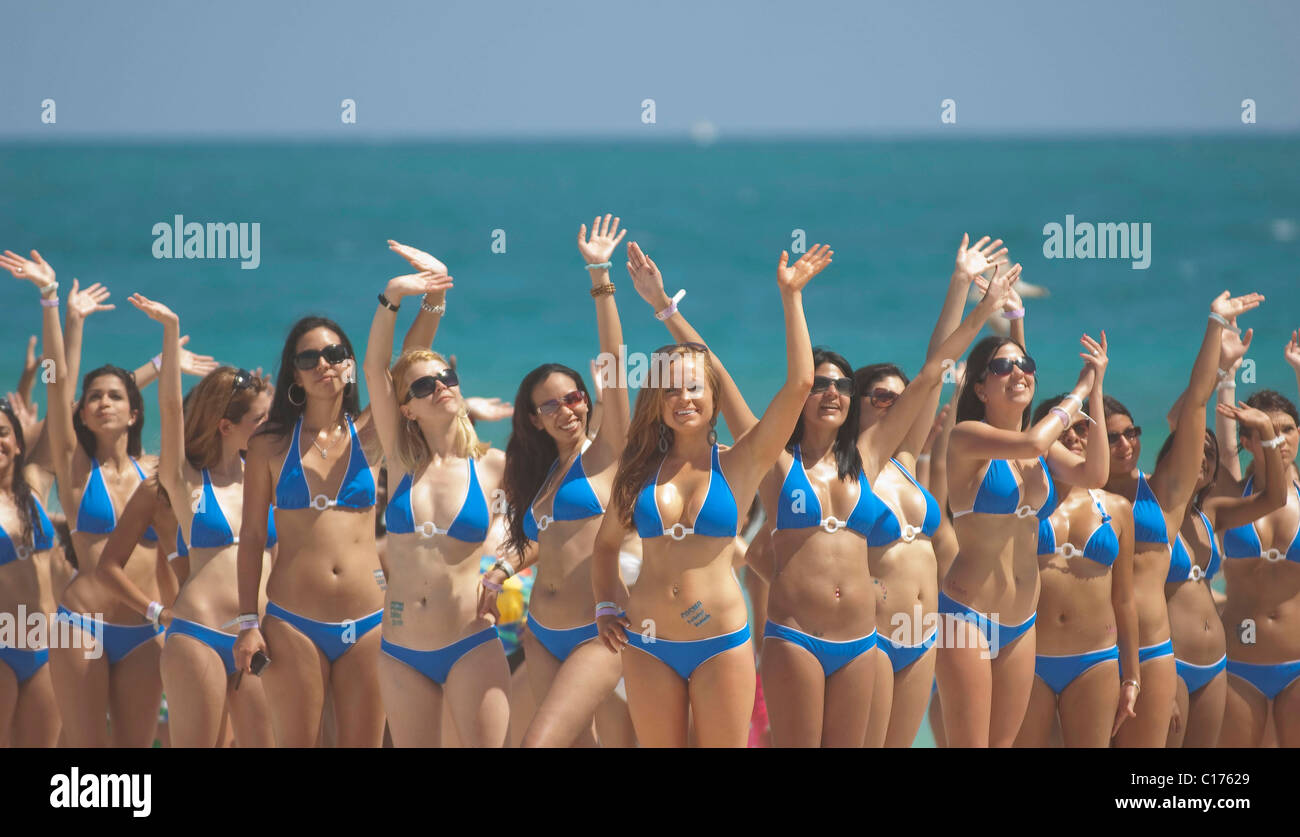Models at Cosmopolitan Magazine's Second Annual Bikini Bash at the Nikki  Beach Club in South Beach Miami Beach, Florida Stock Photo - Alamy