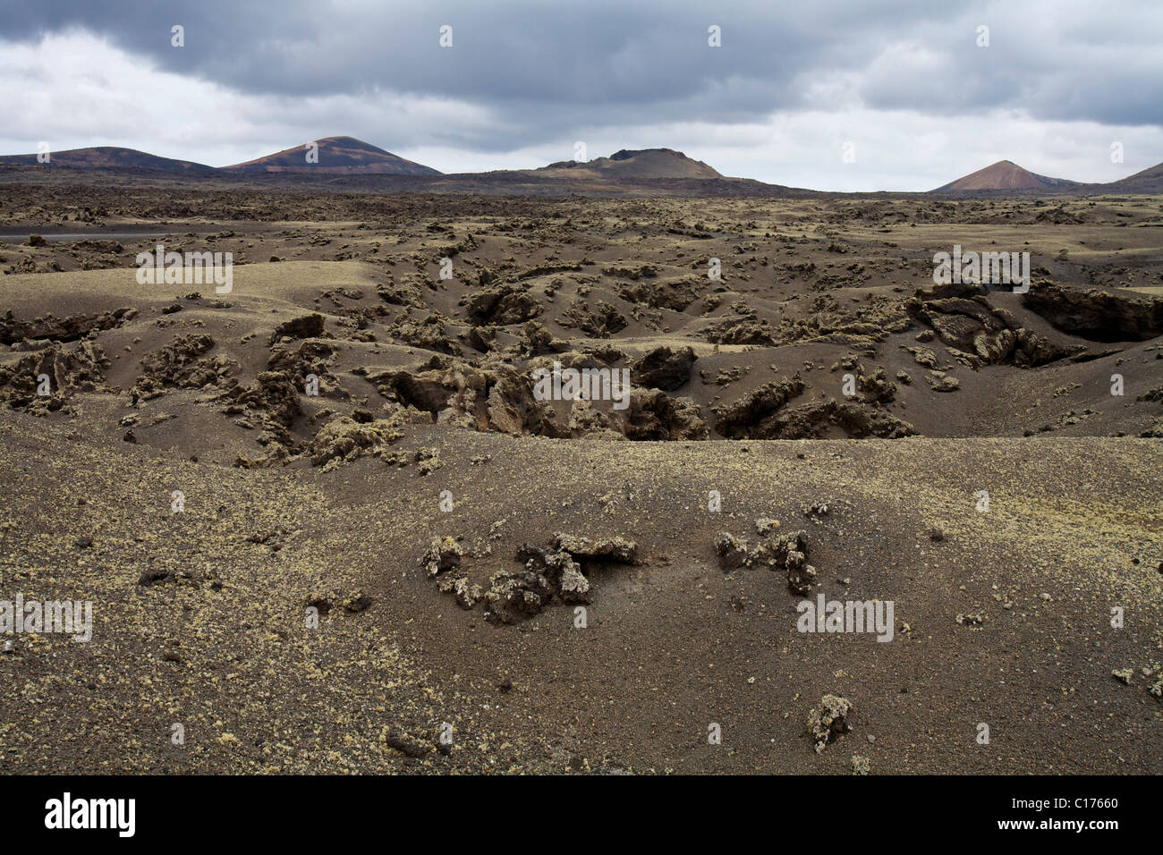 Barren volcanic wastelands in rural Lanzarote Stock Photo - Alamy