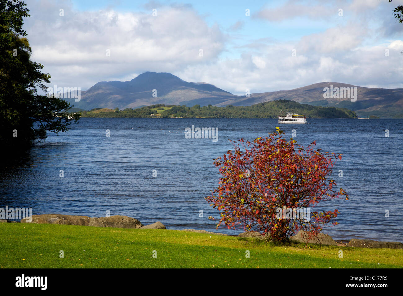 View of Loch Lomond looking over towards Ben Lomond. Stock Photo
